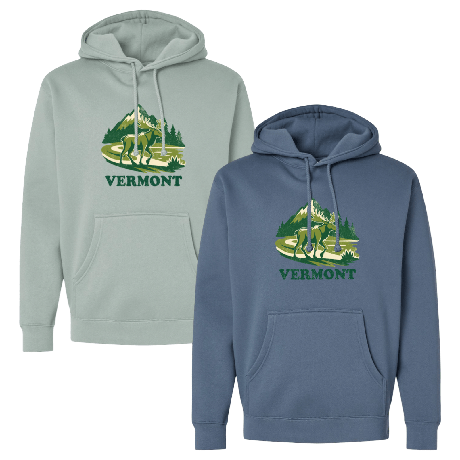 Cape Cod Clothing Company Vermont Mountain Moose Midweight Fleece Hoodie