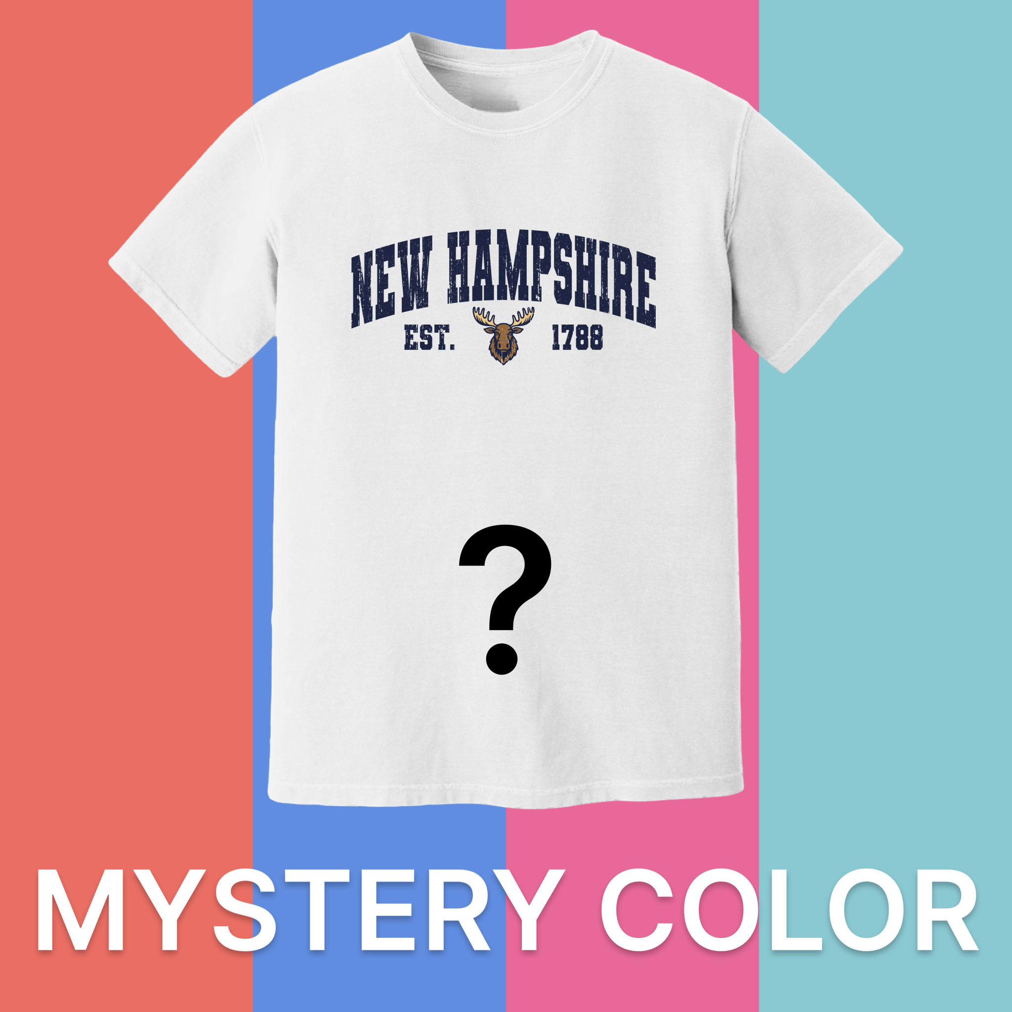 Cape Cod Clothing Company New Hampshire Moose Comfort Colors T-Shirt - Mystery Color