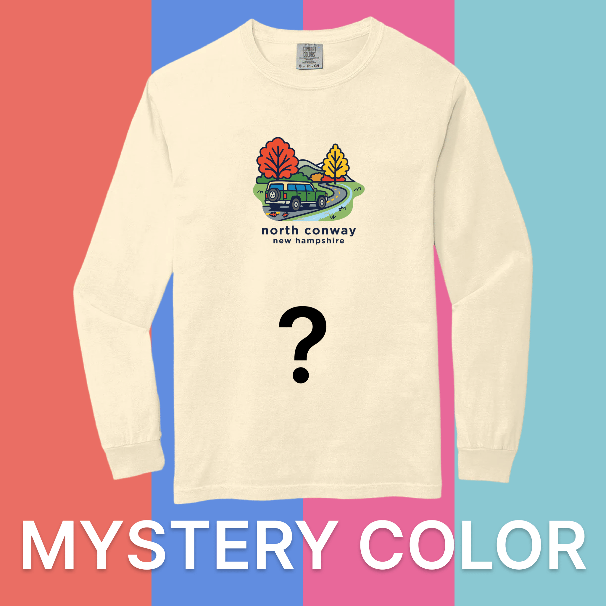 Cape Cod Clothing Company North Conway Mountain Drive Comfort Colors Long Sleeve T-Shirt - Mystery Color
