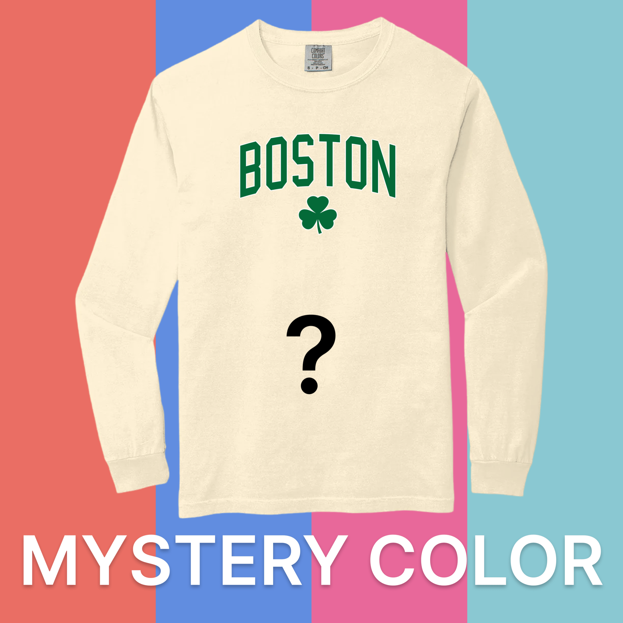 Cape Cod Clothing Company Boston Basketball Comfort Colors Long Sleeve T-Shirt - Mystery Color