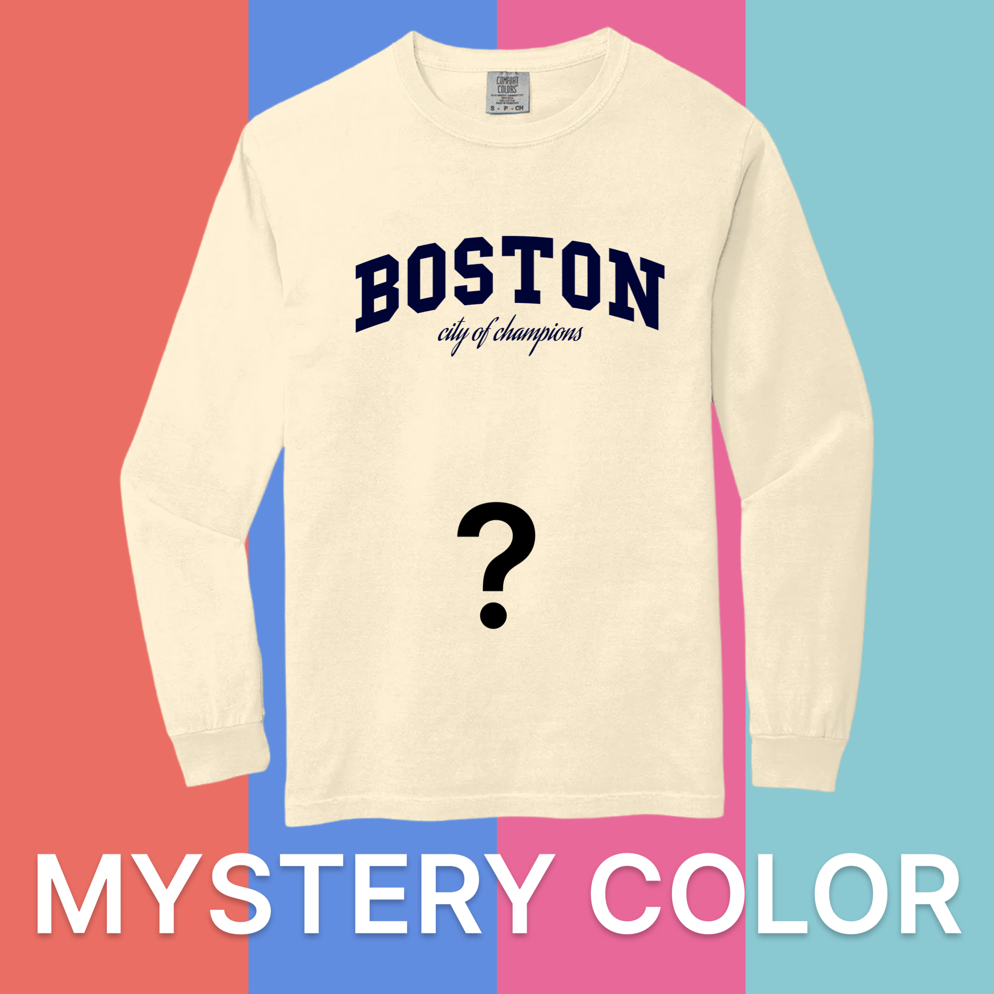 Cape Cod Clothing Company Boston Champs Comfort Colors Long Sleeve T-Shirt - Mystery Color