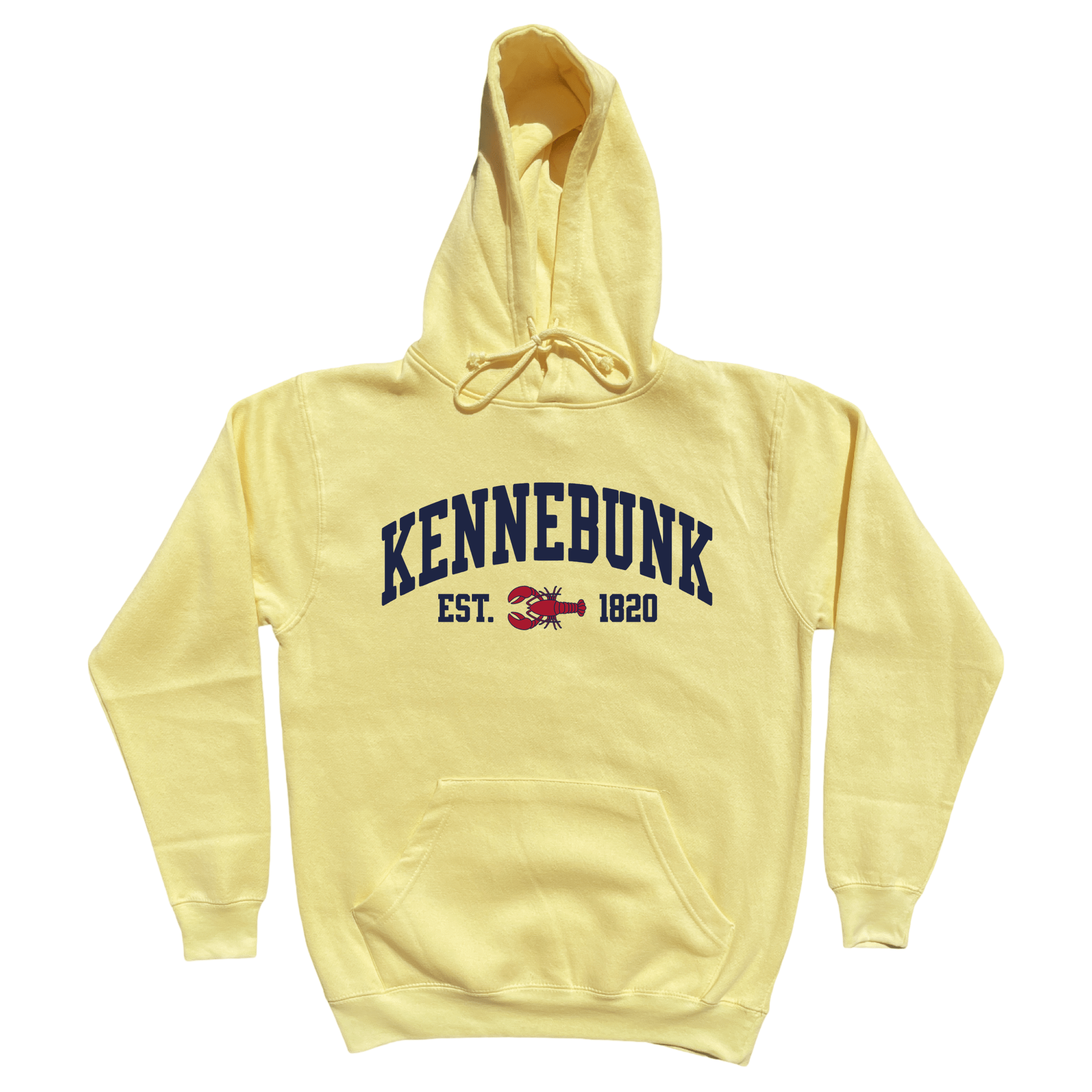 Kennebunk Lobster Soft Fleece Hoodie, yellow