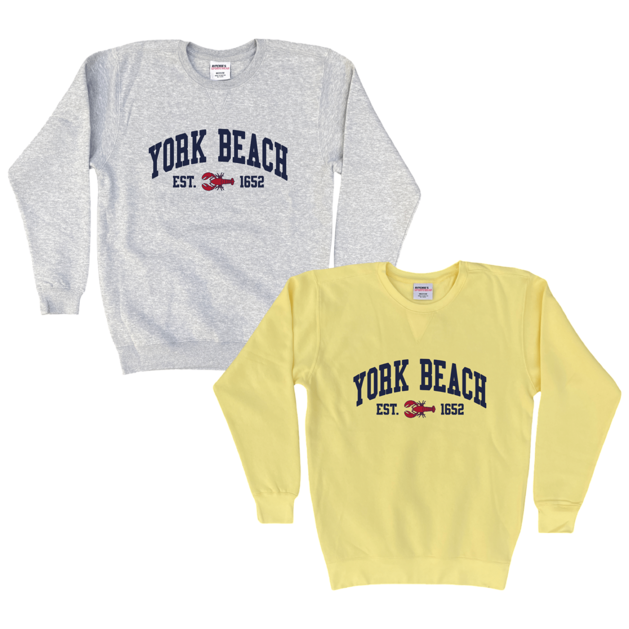 York Beach Lobster Fleece Crewneck Sweatshirt