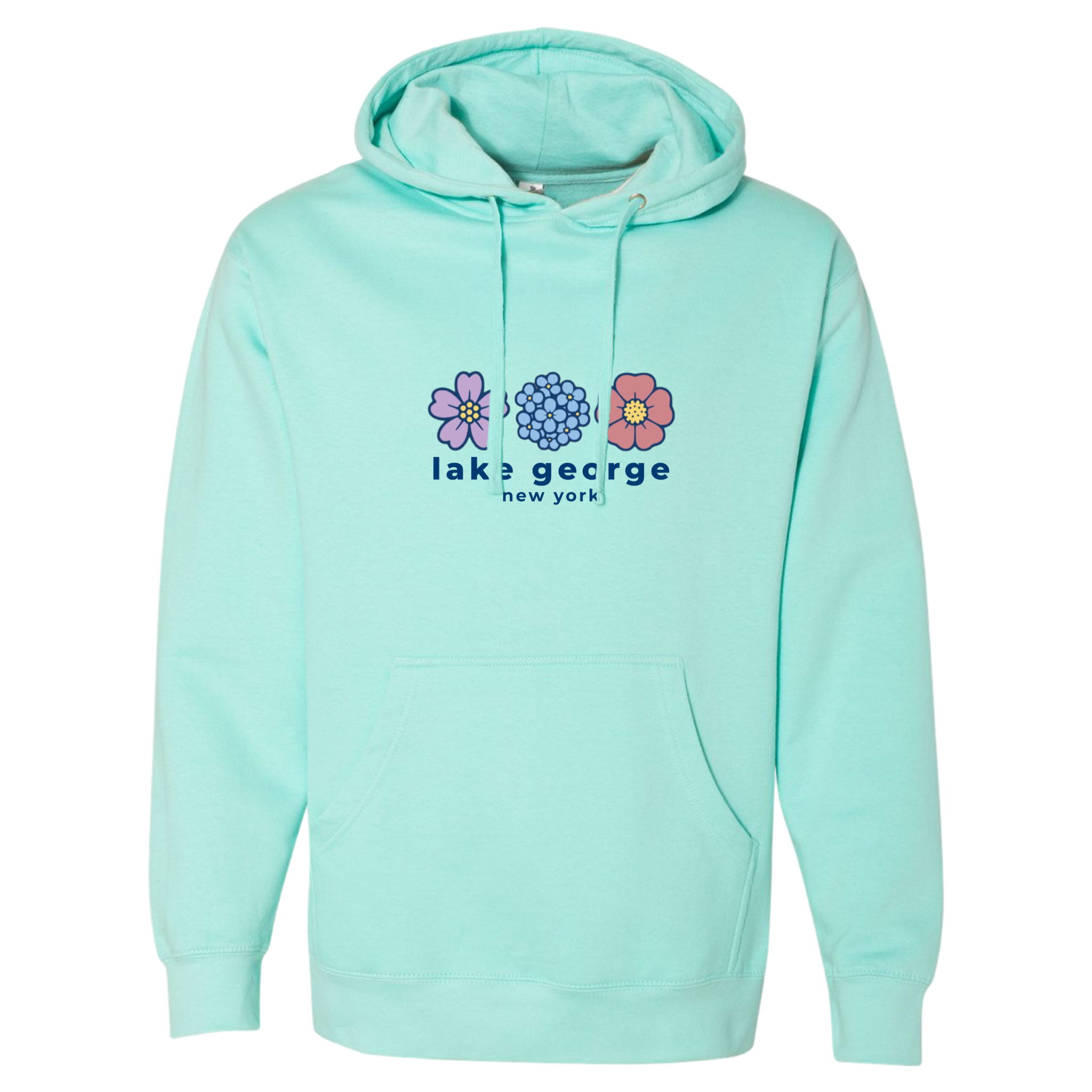 Lake George Summer Bloom Midweight Fleece Hoodie