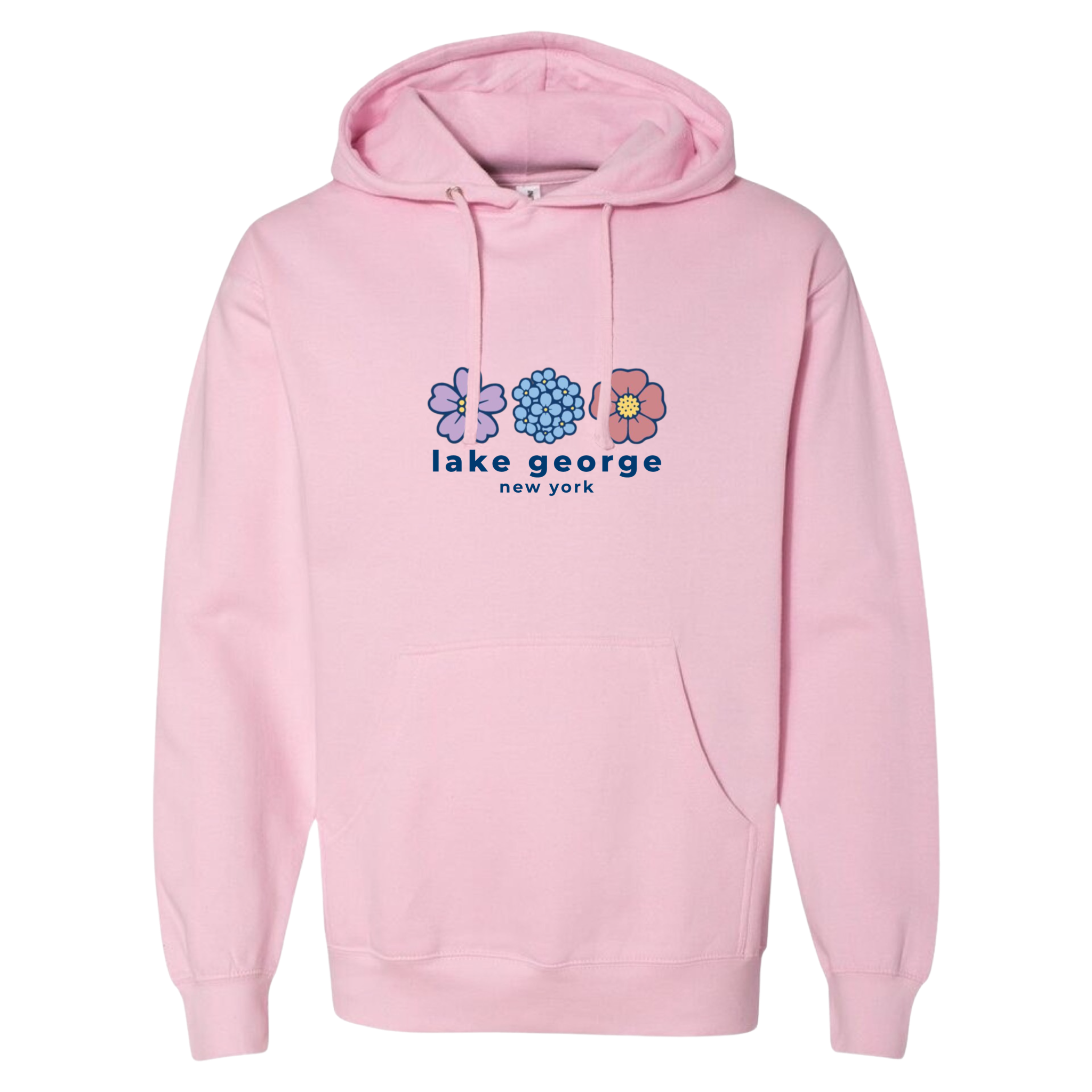 Lake George Summer Bloom Midweight Fleece Hoodie