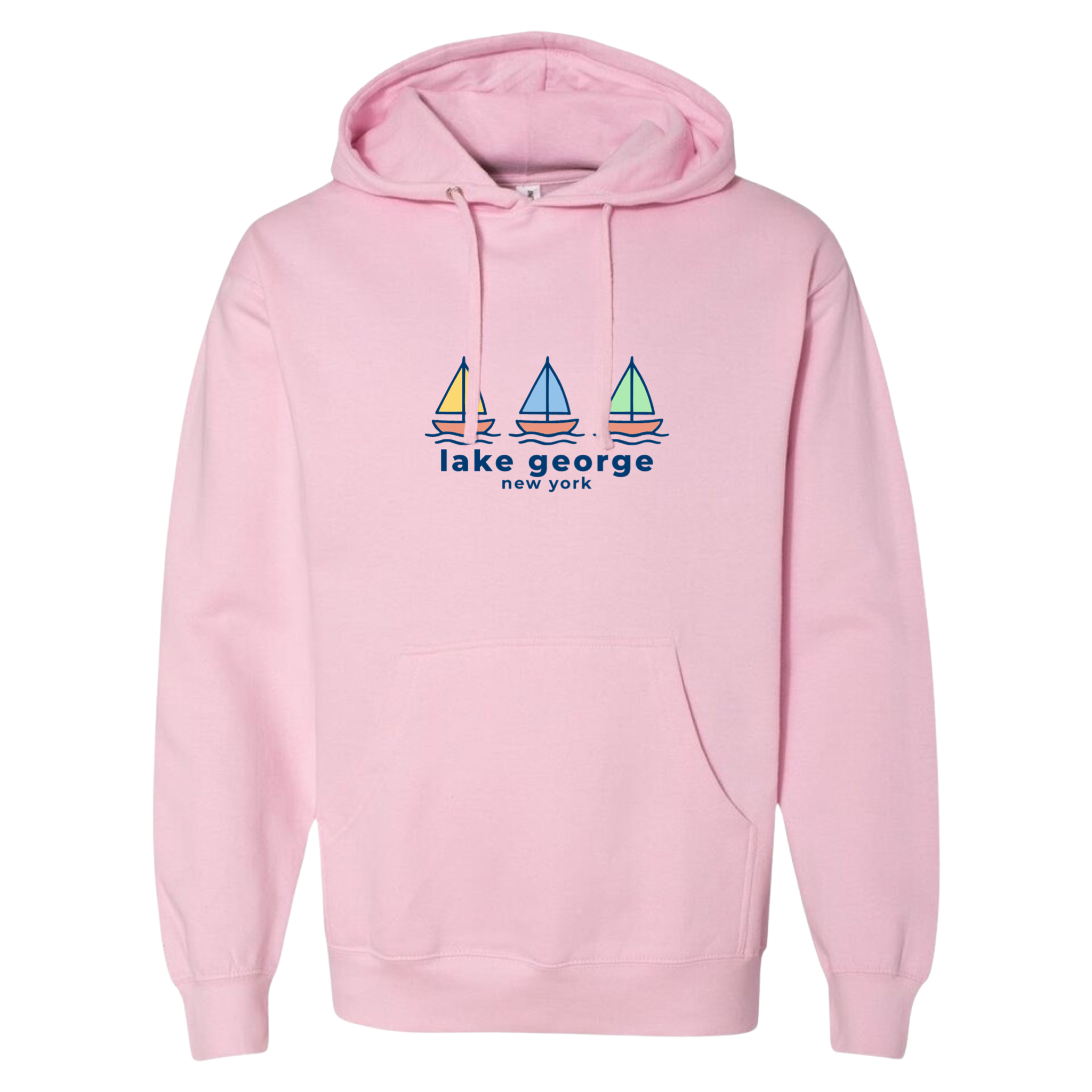 Lake George Summer Sails Midweight Fleece Hoodie