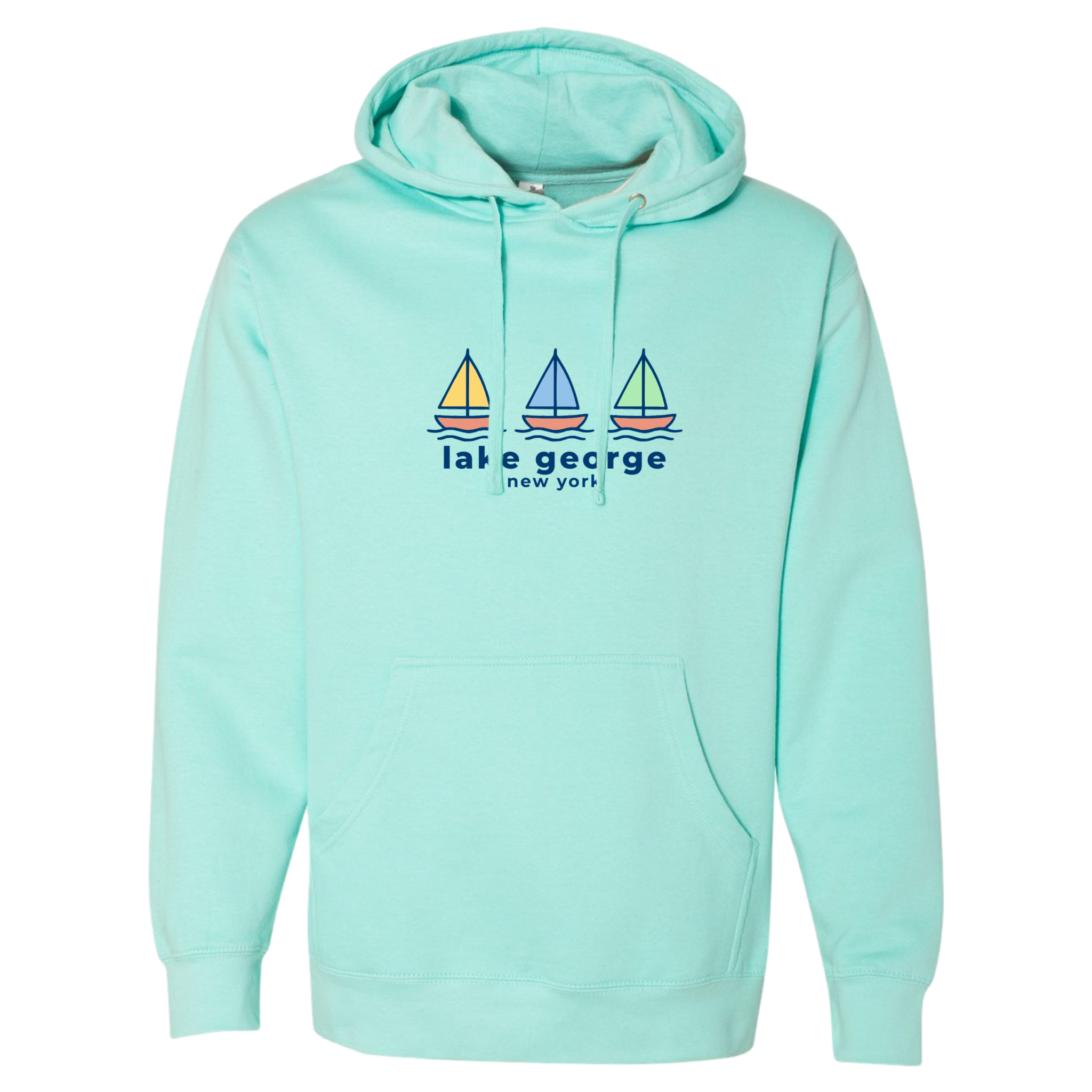 Lake George Summer Sails Midweight Fleece Hoodie