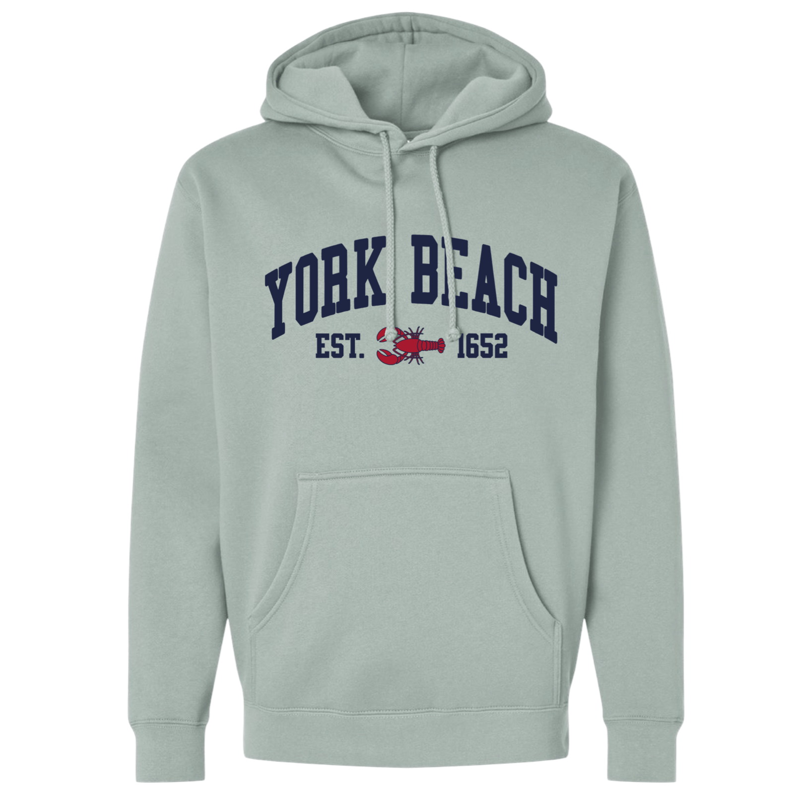 York Beach Lobster Midweight Fleece Hoodie, sage