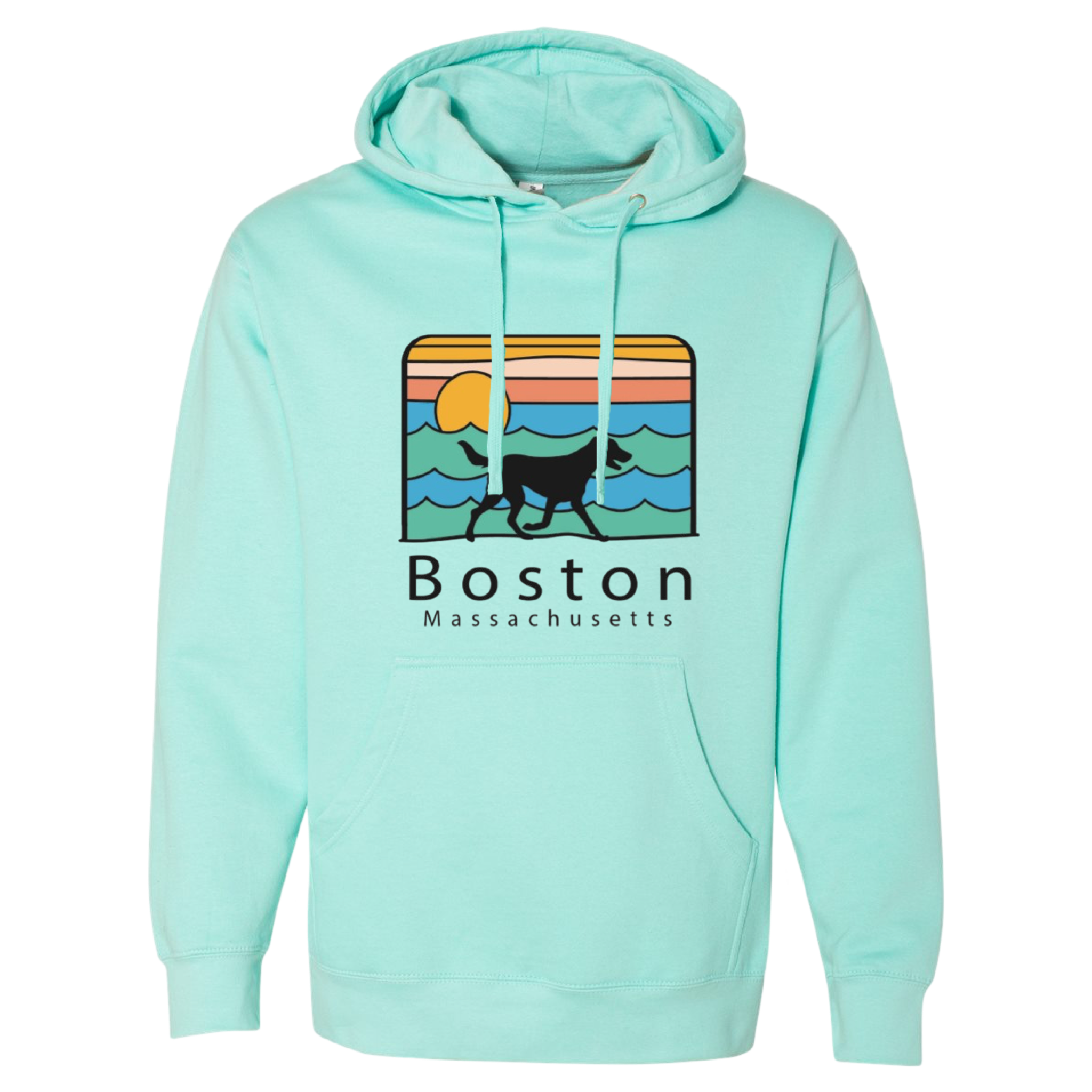 Boston Summer Dog Midweight Fleece Hoodie