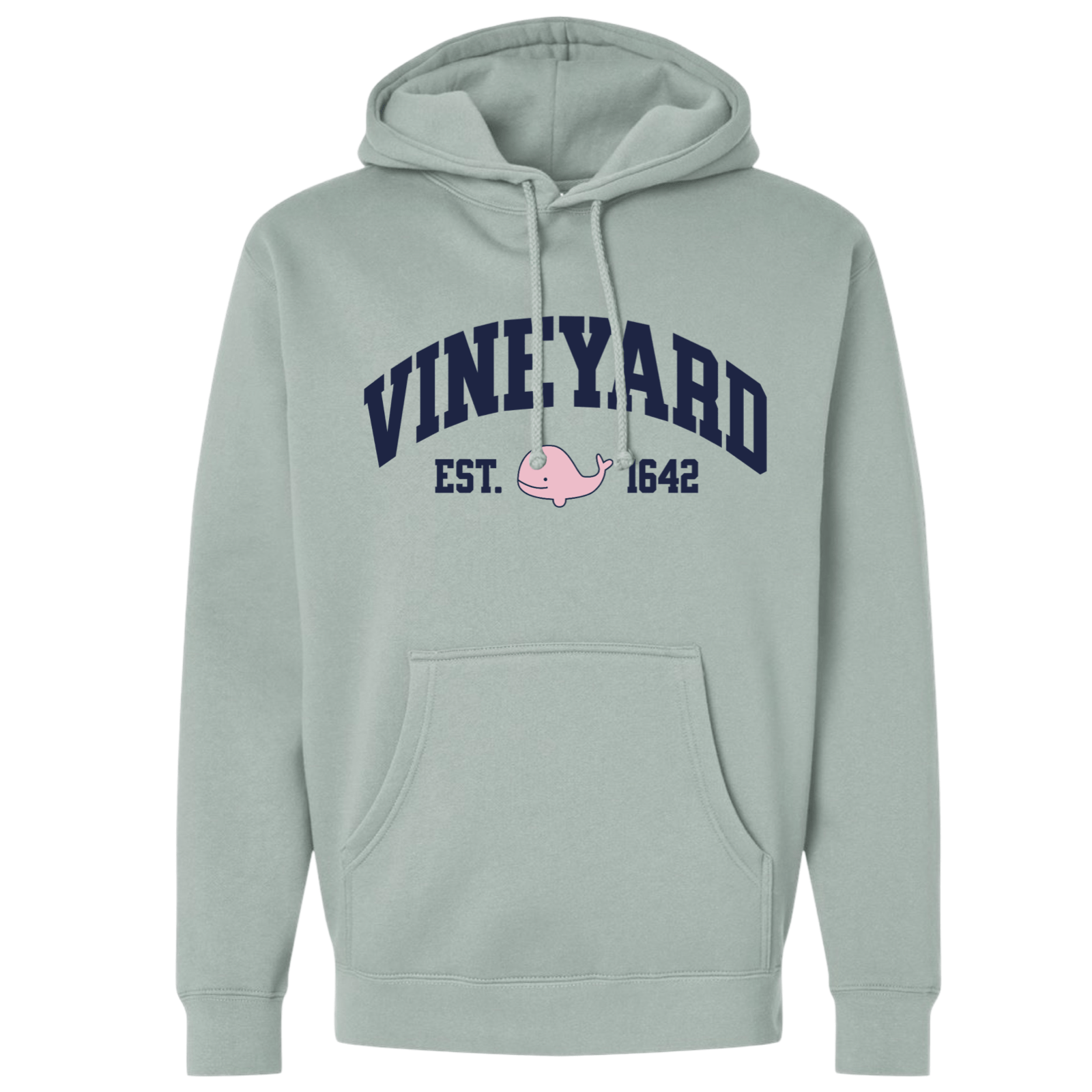 Vineyard Pink Whale Midweight Fleece Hoodie