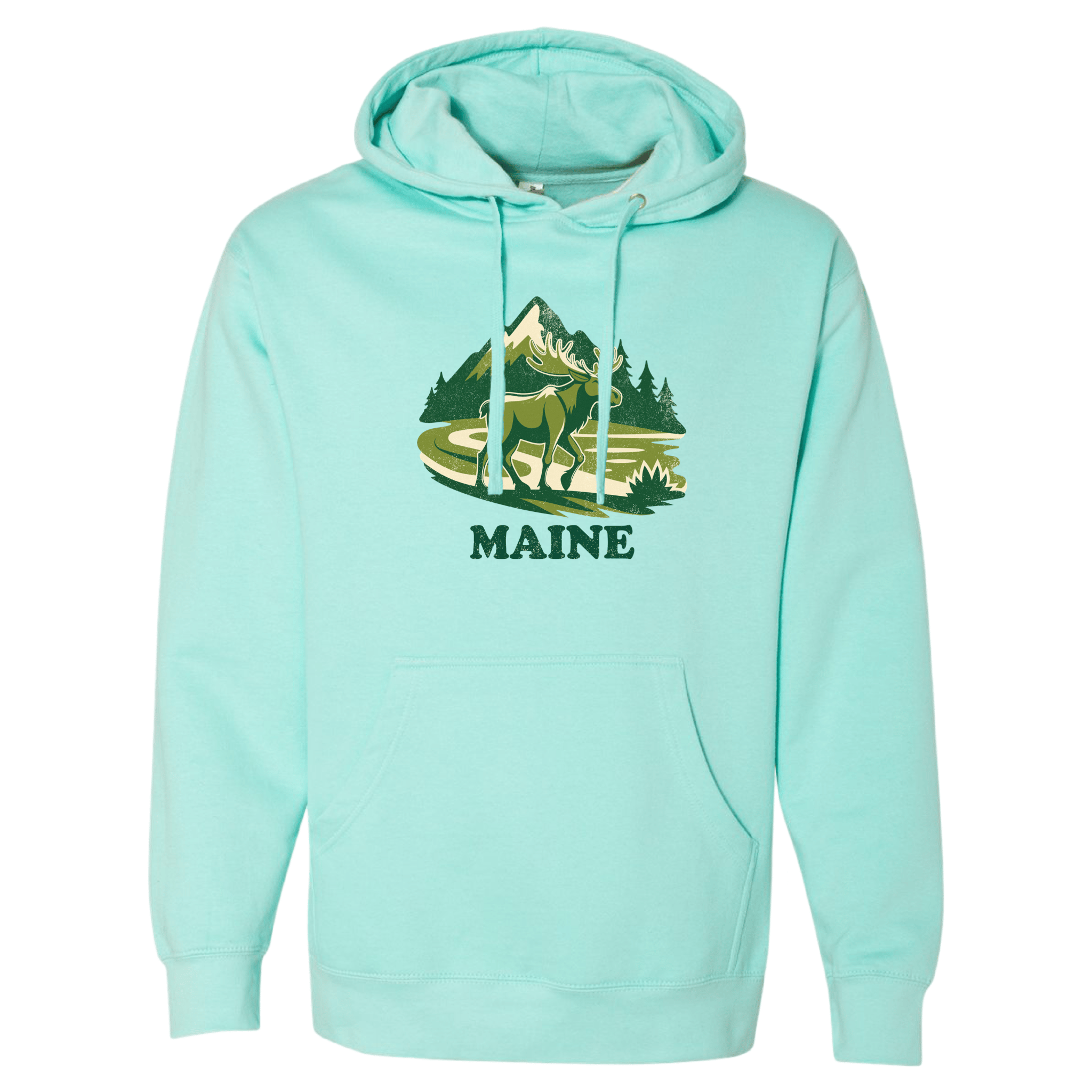 Cape Cod Clothing Company Maine Mountain Moose Midweight Fleece Hoodie