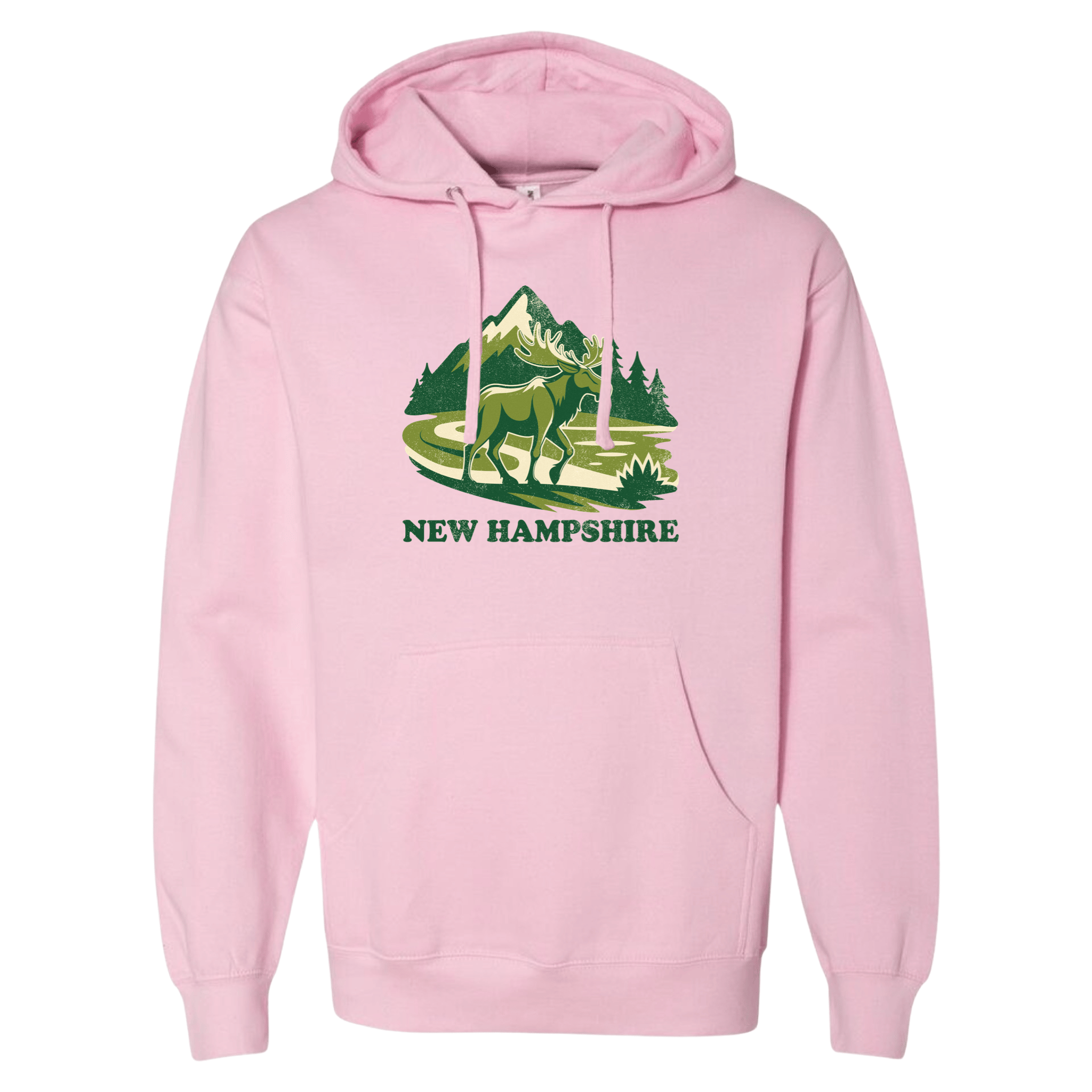 Cape Cod Clothing Company New Hampshire Mountain Moose Midweight Fleece Hoodie