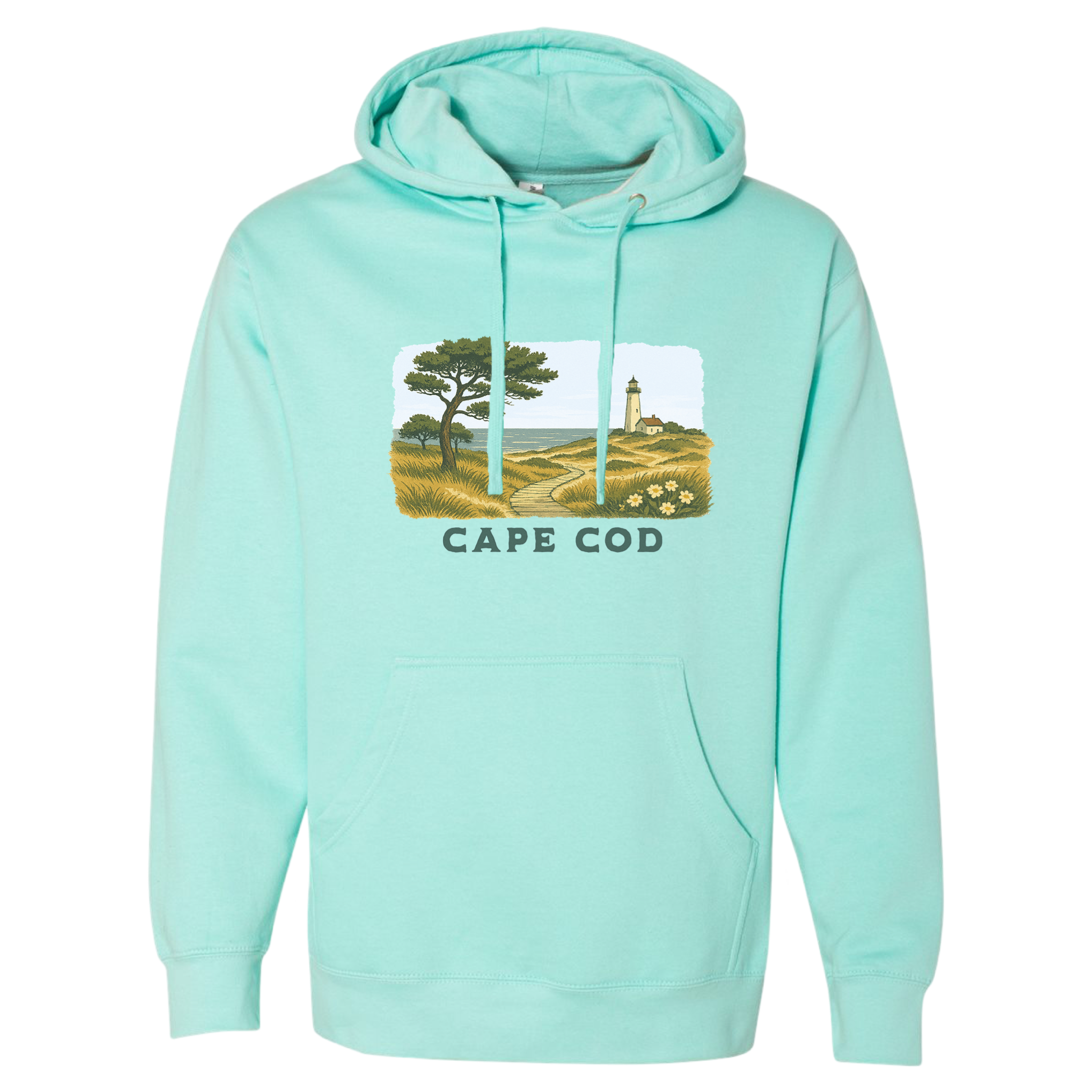 Cape Cod Serene Shoreline Midweight Fleece Hoodie