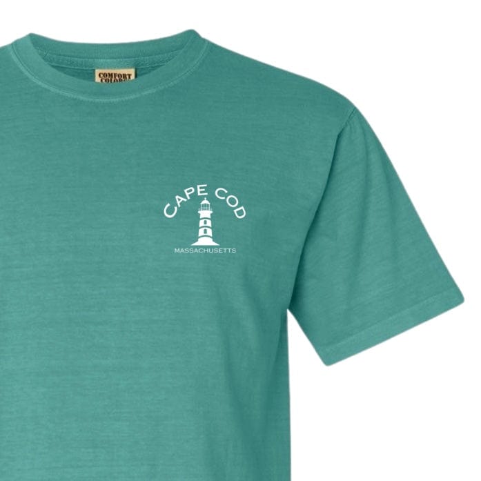 cape cod lighthouse comfort colors t-shirt, seafoam