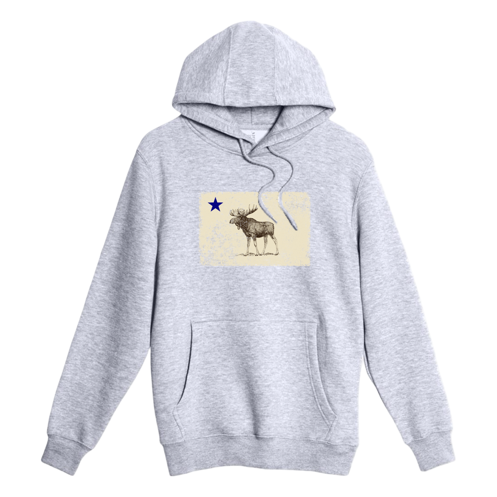Classic Maine Moose Flag Comfort Fleece Hoodie