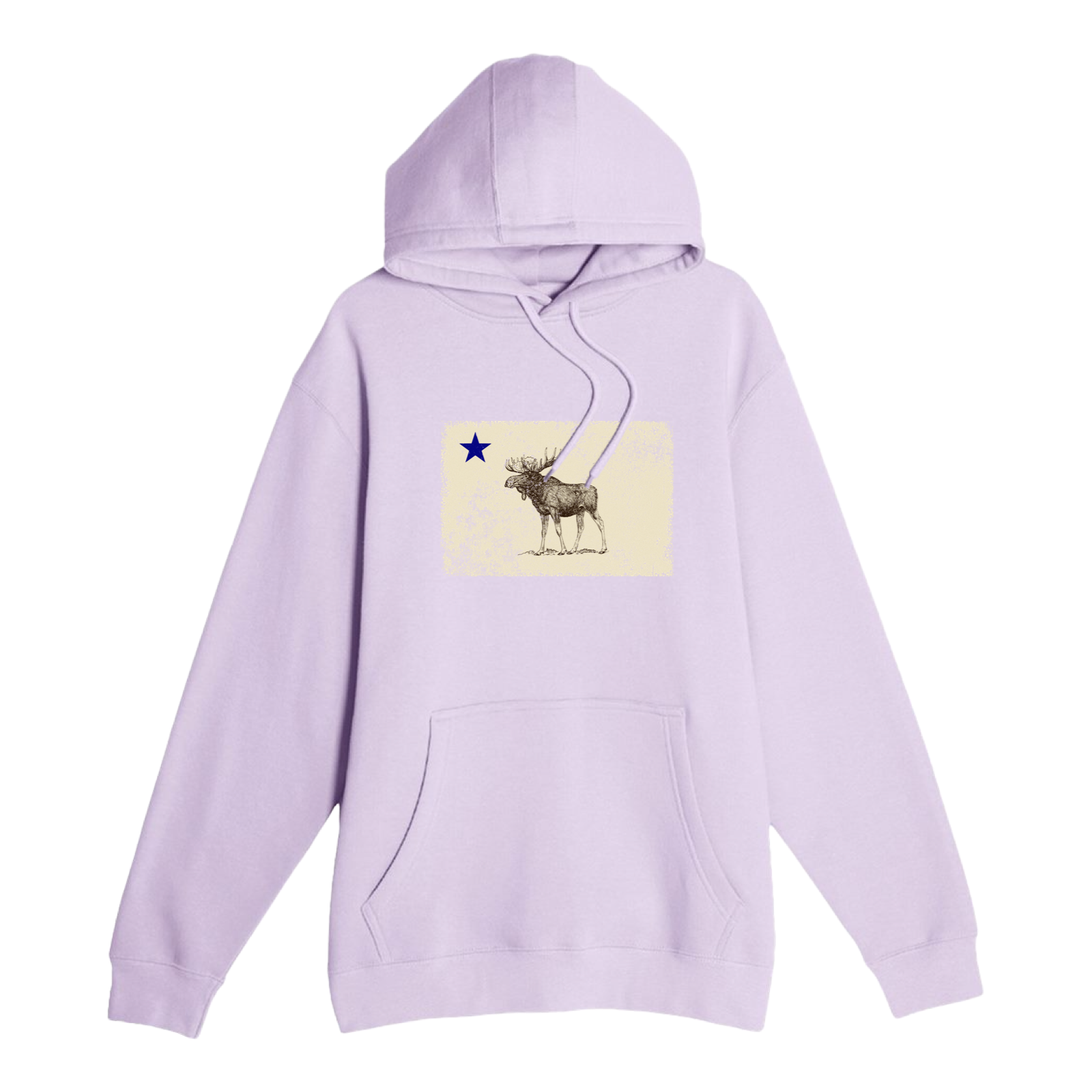 Classic Maine Moose Flag Comfort Fleece Hoodie