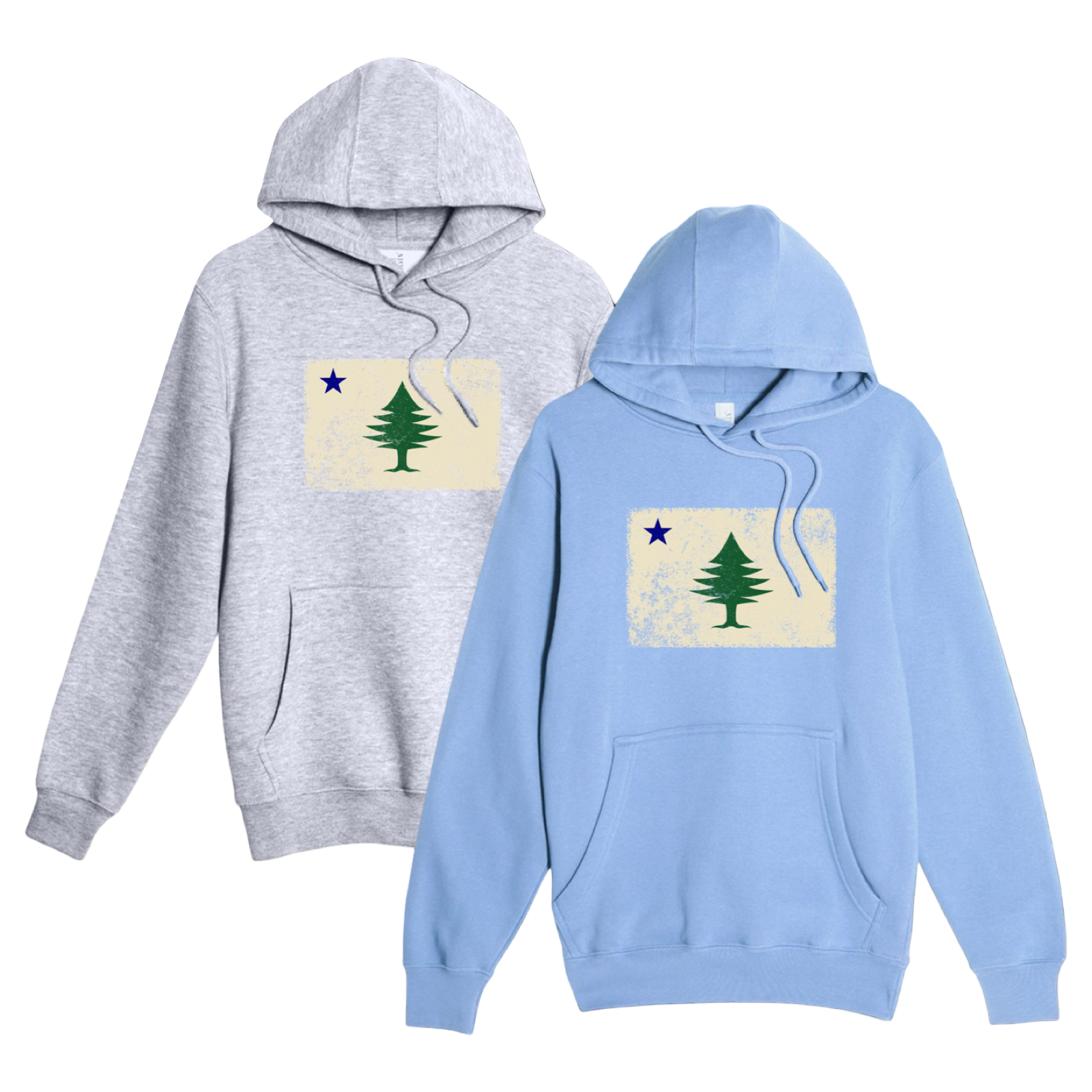 Classic Maine Flag Comfort Fleece Hoodie