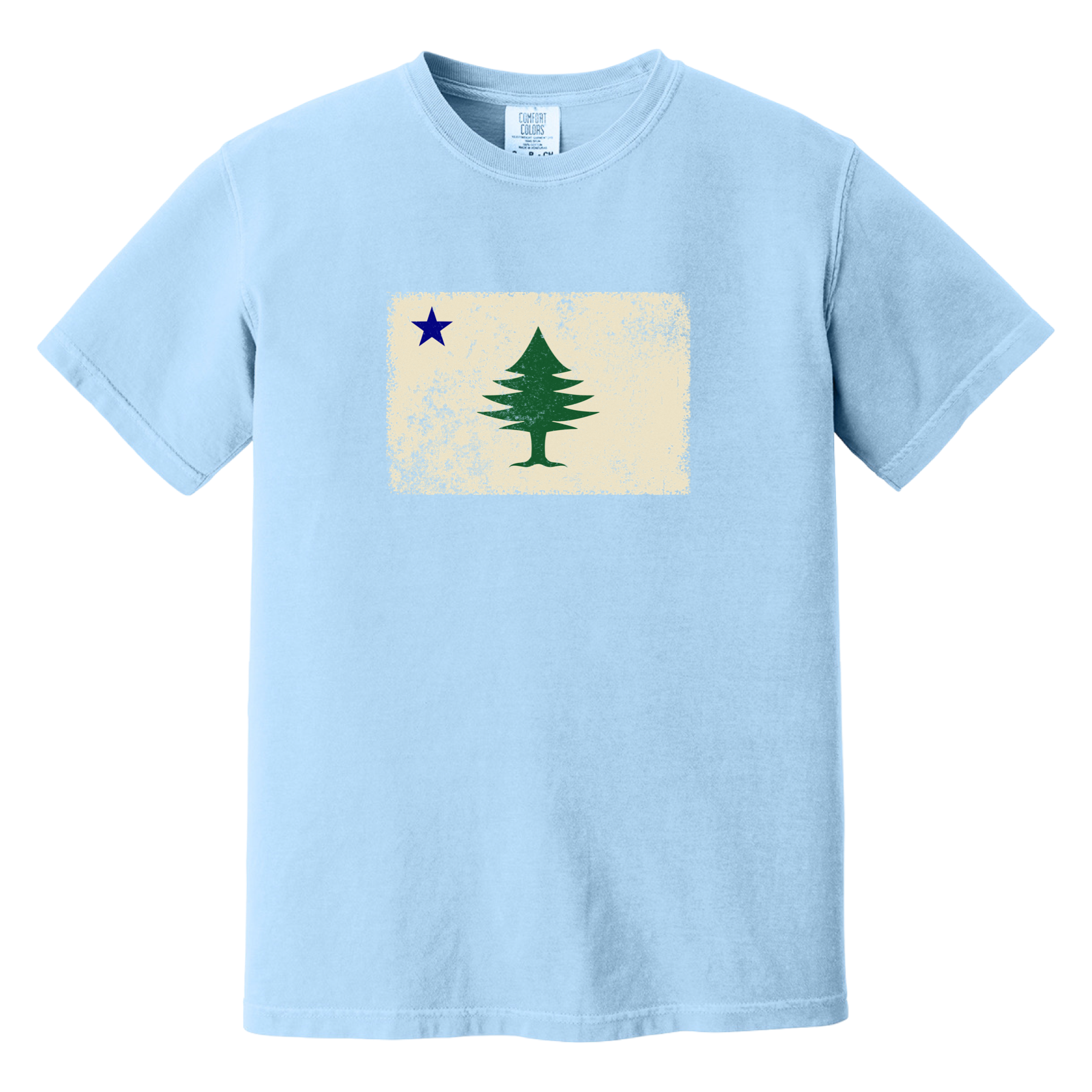 Classic Maine Flag Comfort Colors T-Shirt