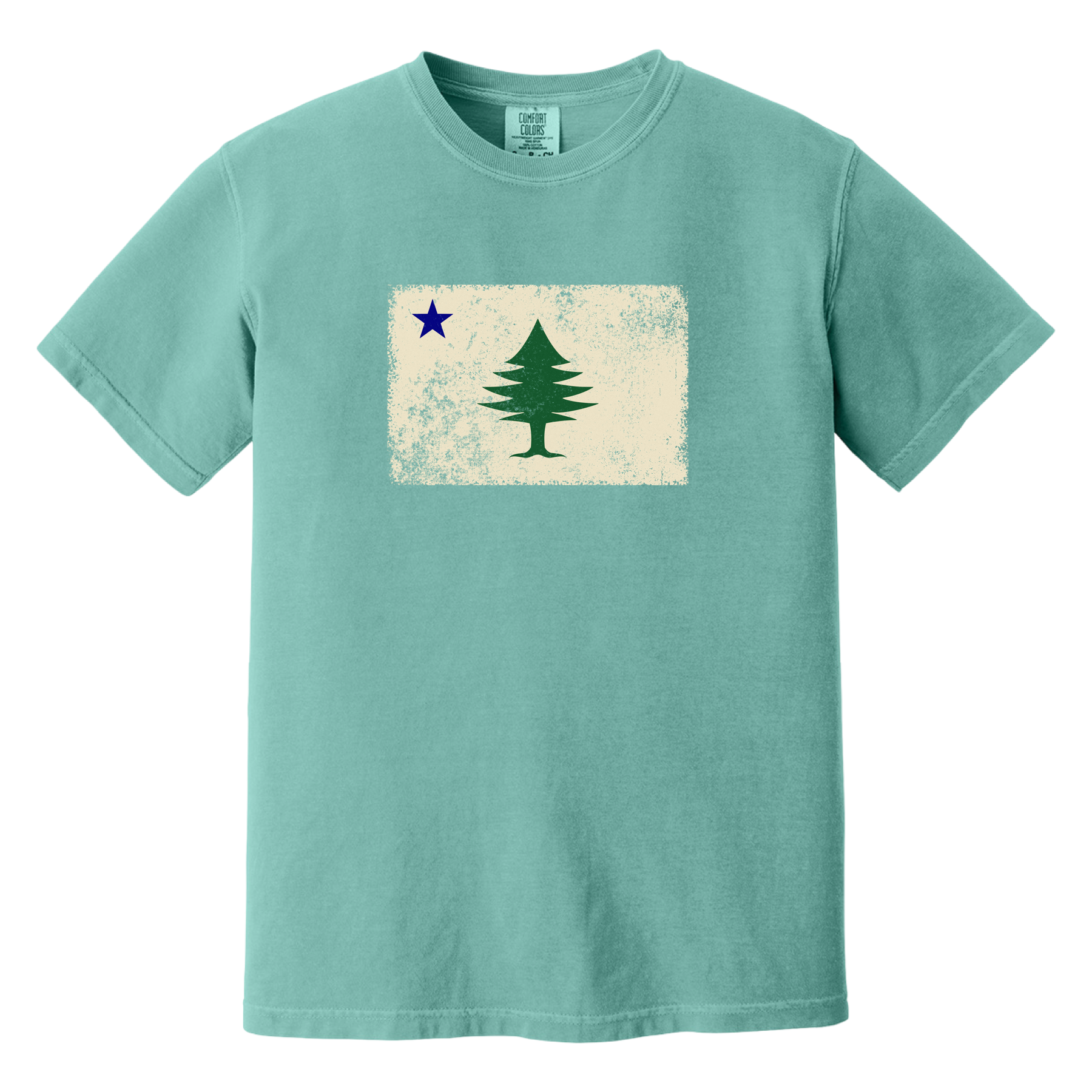 Classic Maine Flag Comfort Colors T-Shirt