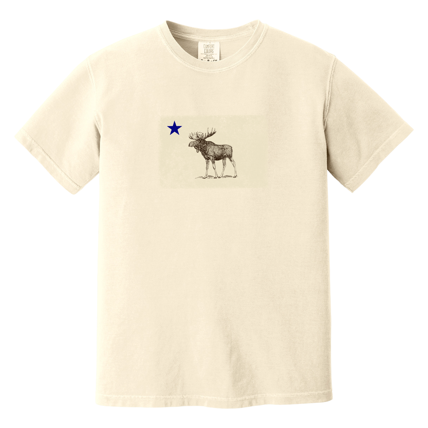 Classic Maine Moose Flag Comfort Colors T-Shirt