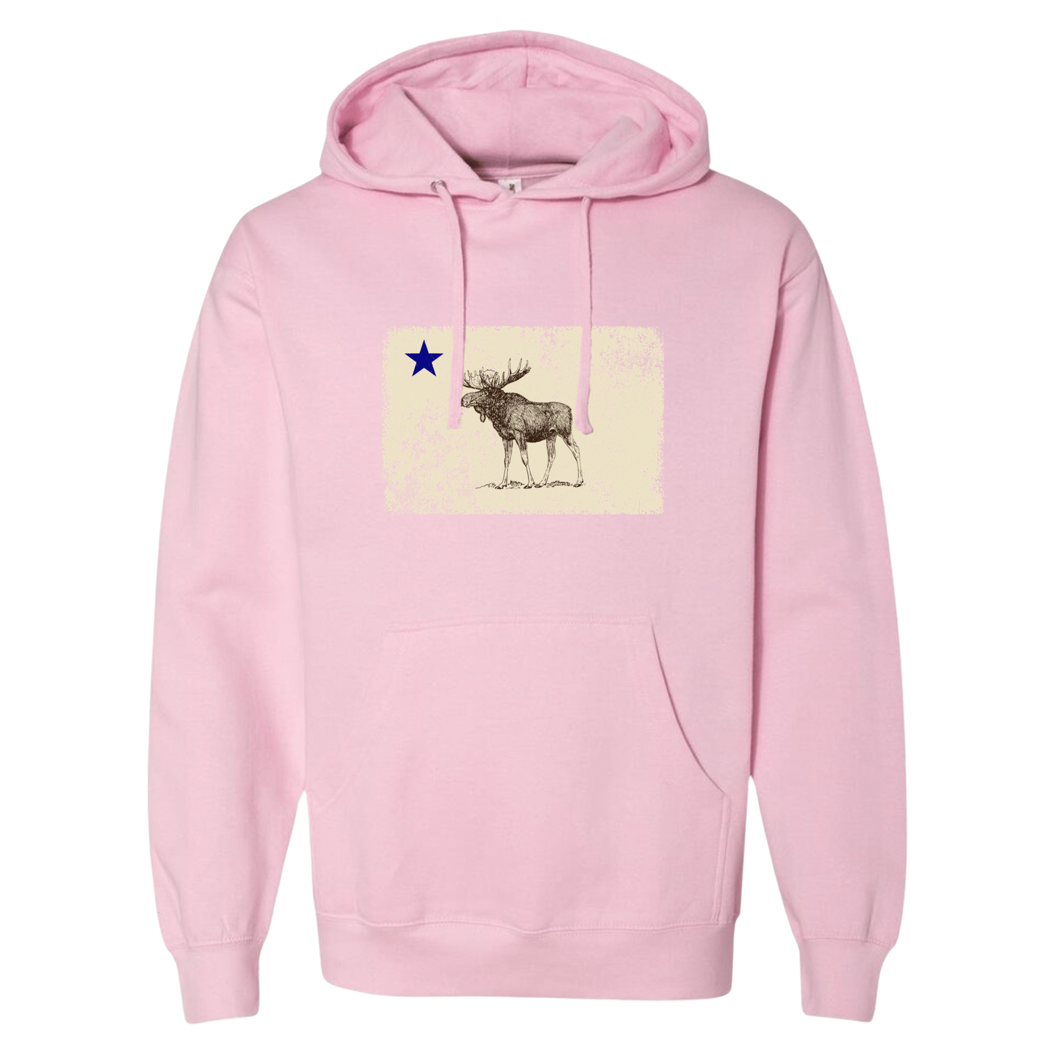 Cape Cod Clothing Company Classic Maine Moose Flag Midweight Fleece Hoodie