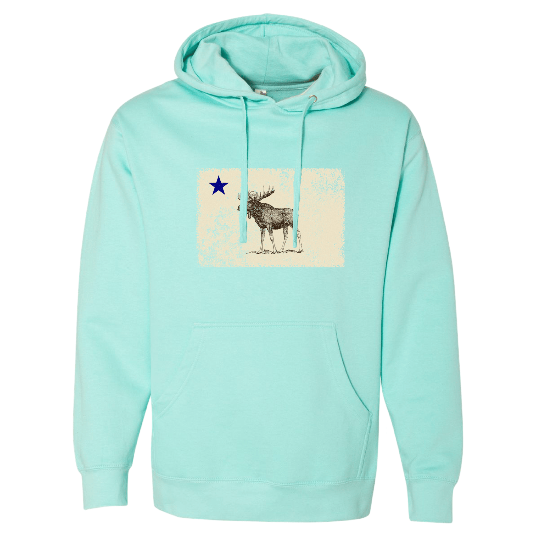 Cape Cod Clothing Company Classic Maine Moose Flag Midweight Fleece Hoodie