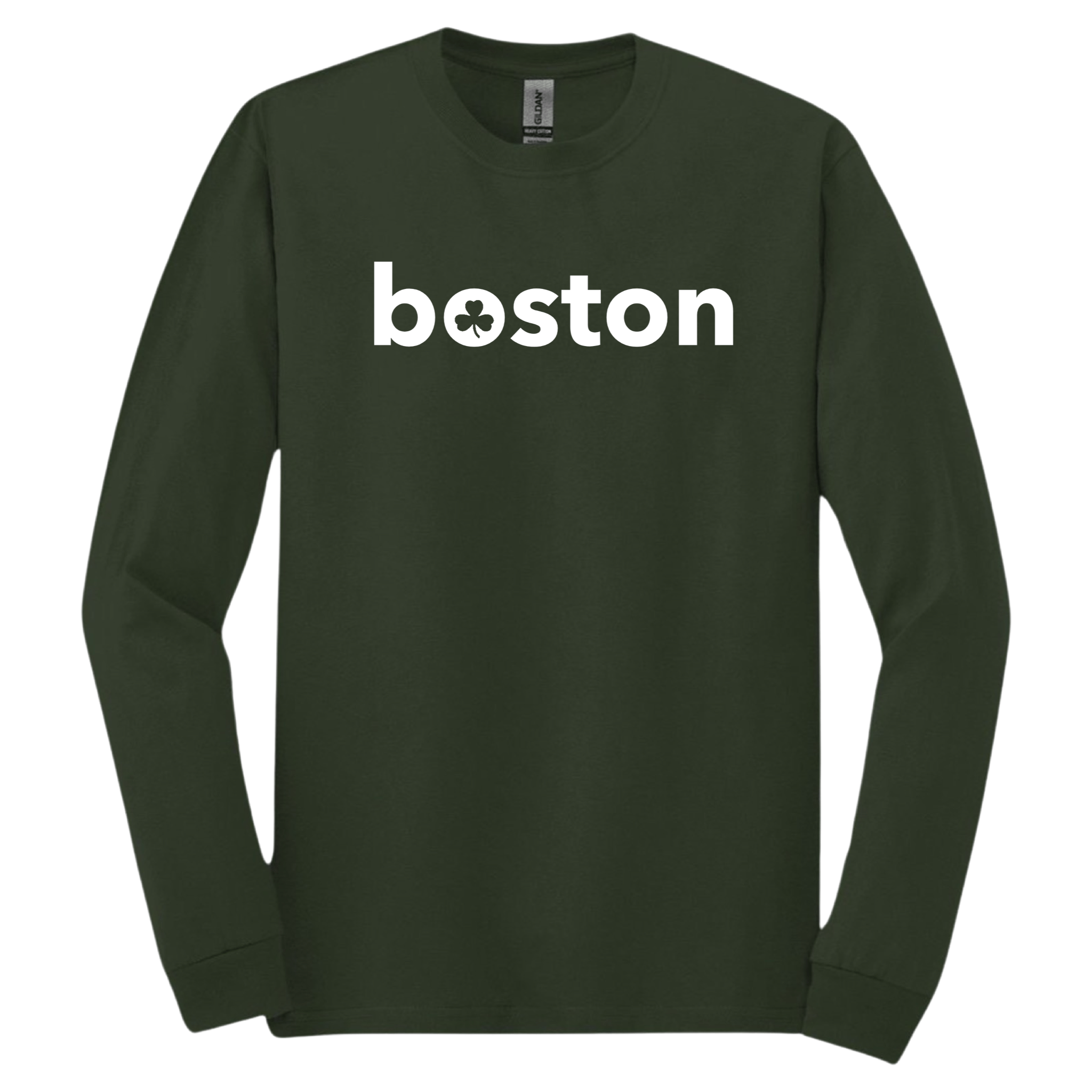 boston 90's long sleeve t-shirt, forest green