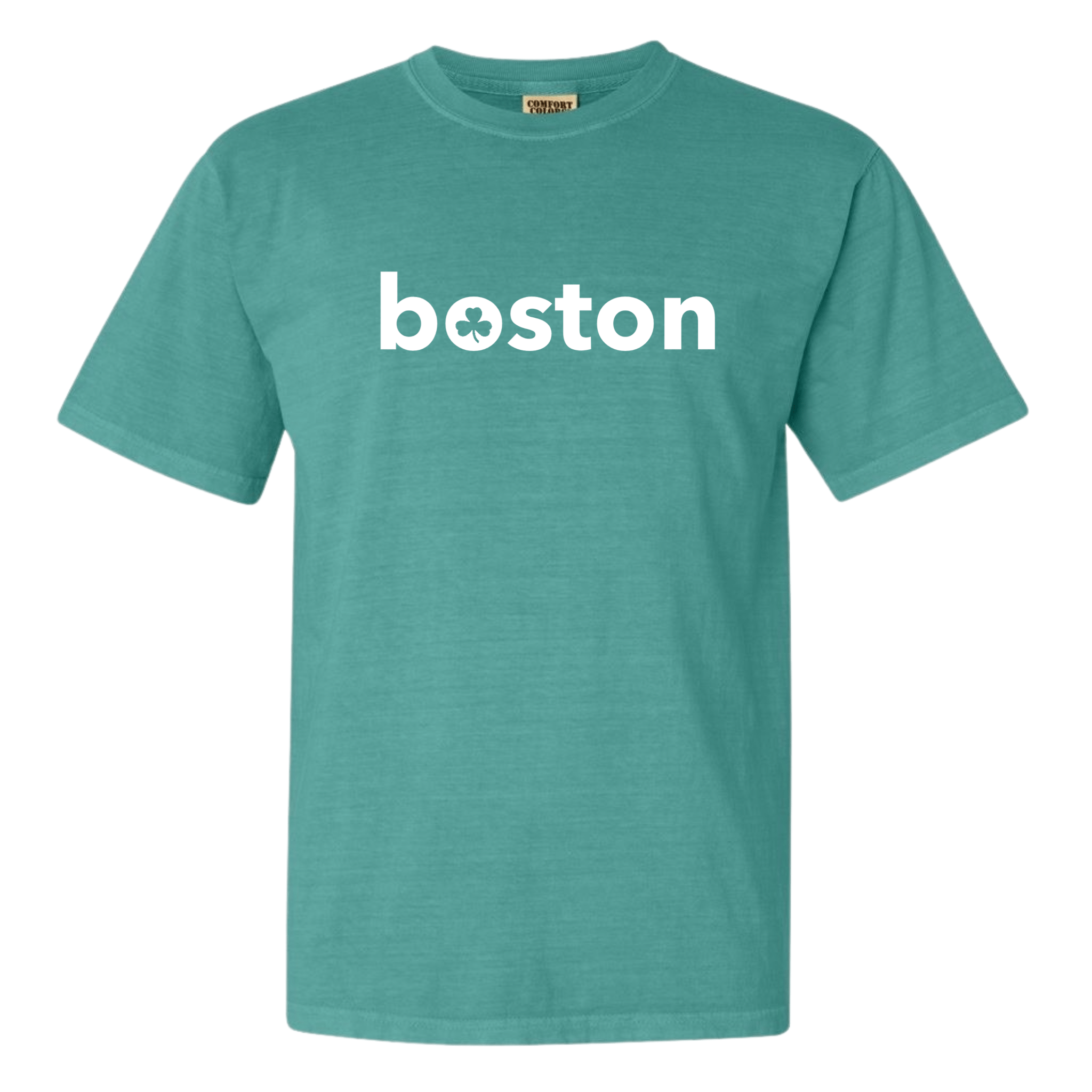 boston 90s shamrock comfort colors t-shirt, seafoam