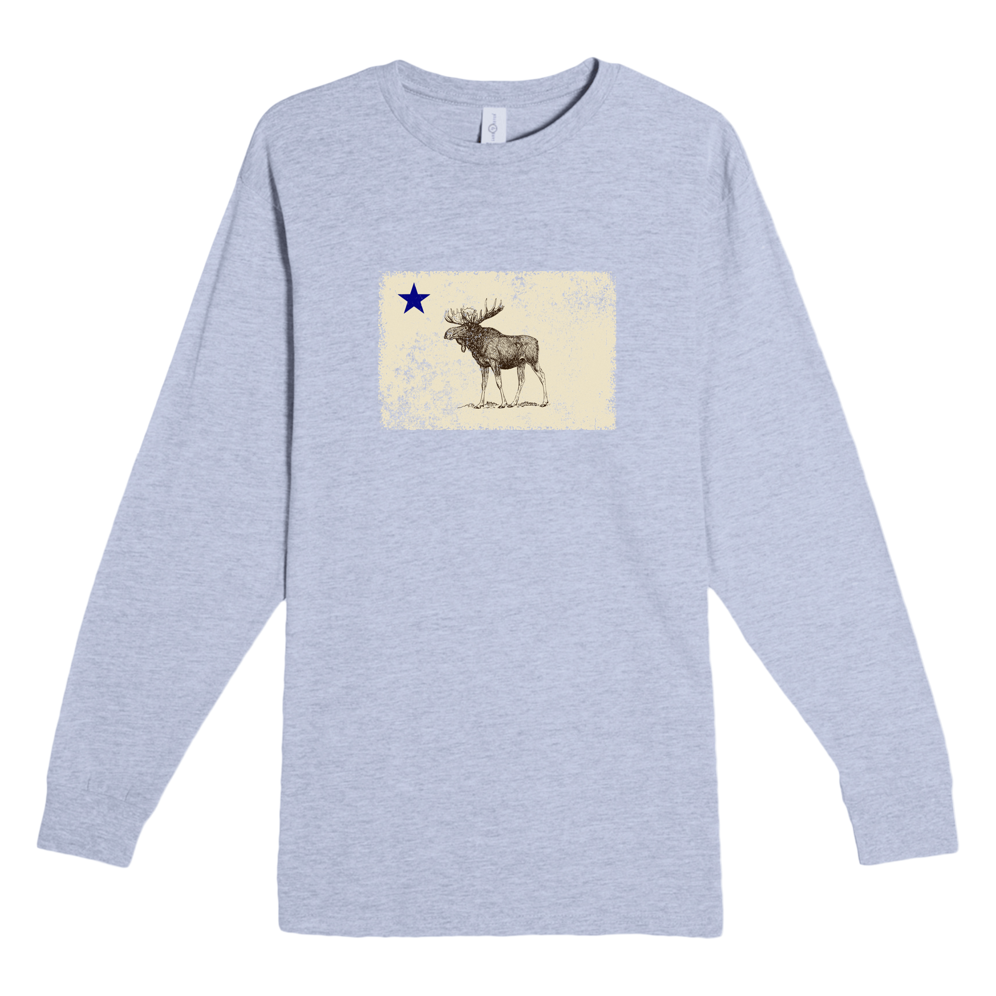Cape Cod Clothing Company Classic Maine Moose Flag Heavyweight Long Sleeve Tee