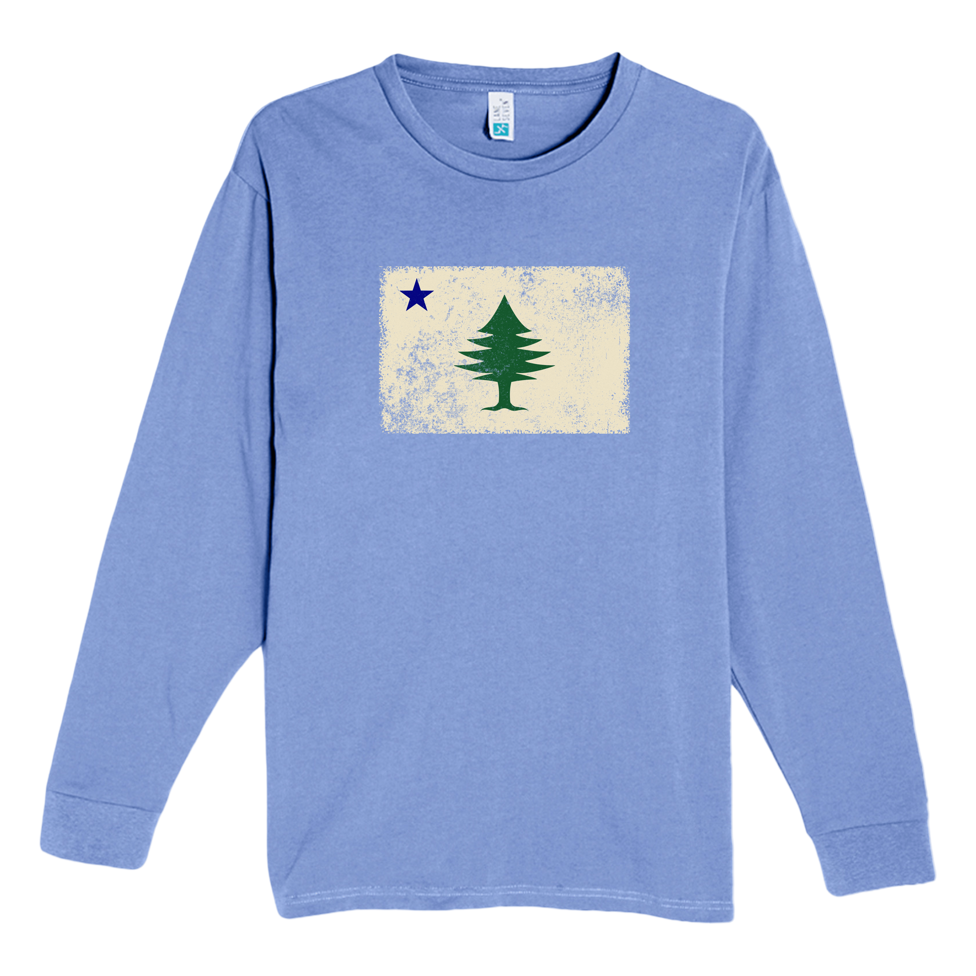 Cape Cod Clothing Company Classic Maine Flag Heavyweight Long Sleeve Tee