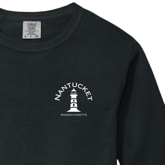 Nantucket Lighthouse Comfort Colors Heavyweight Long Sleeve Tee