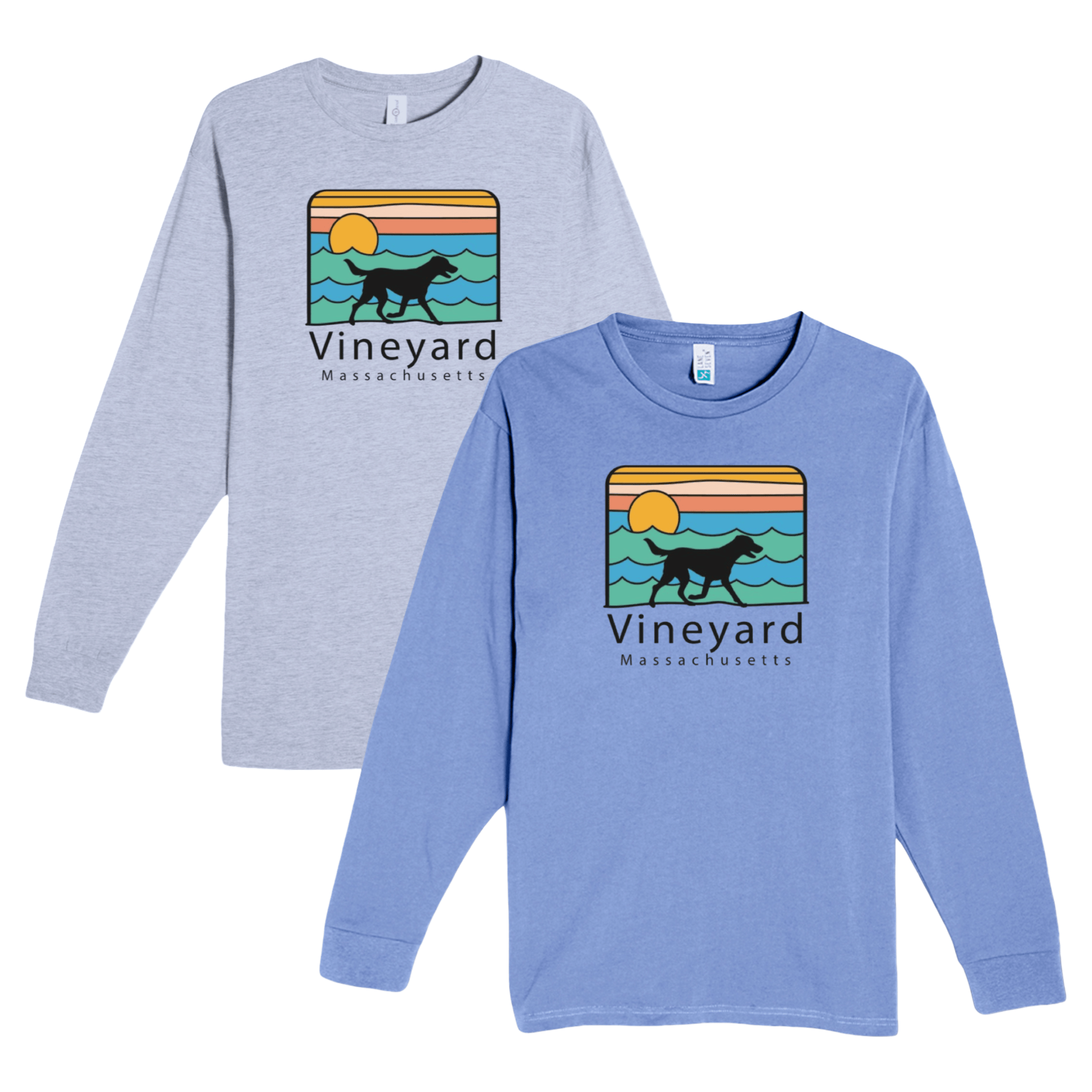 Cape Cod Clothing Company Vineyard Summer Dog Heavyweight Long Sleeve Tee