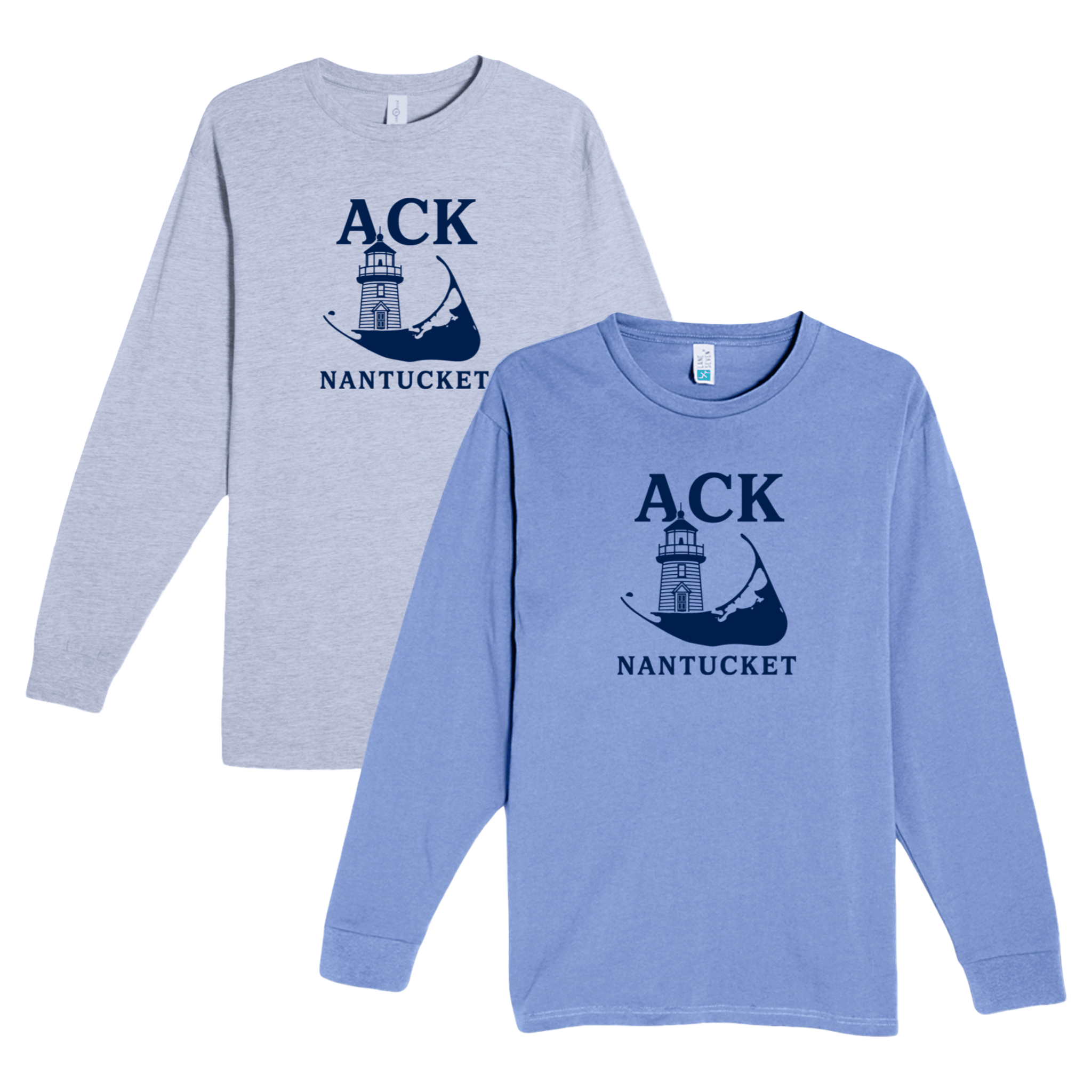 Cape Cod Clothing Company Nantucket ACK Lighthouse Heavyweight Long Sleeve Tee