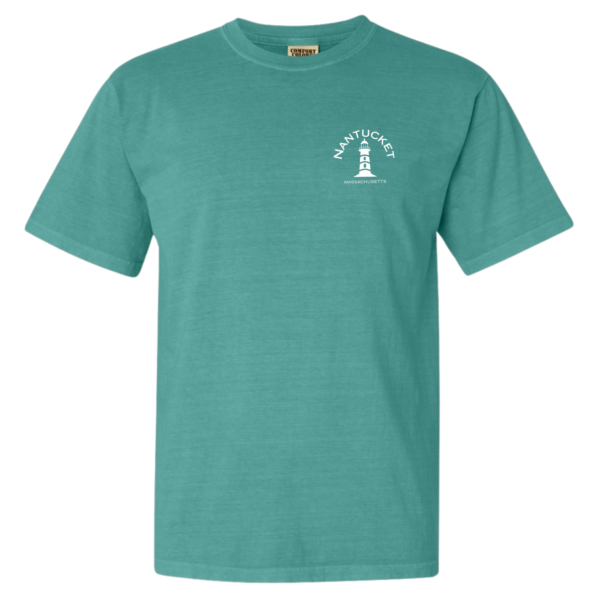 Nantucket Lighthouse Comfort Colors T-Shirt, seafoam