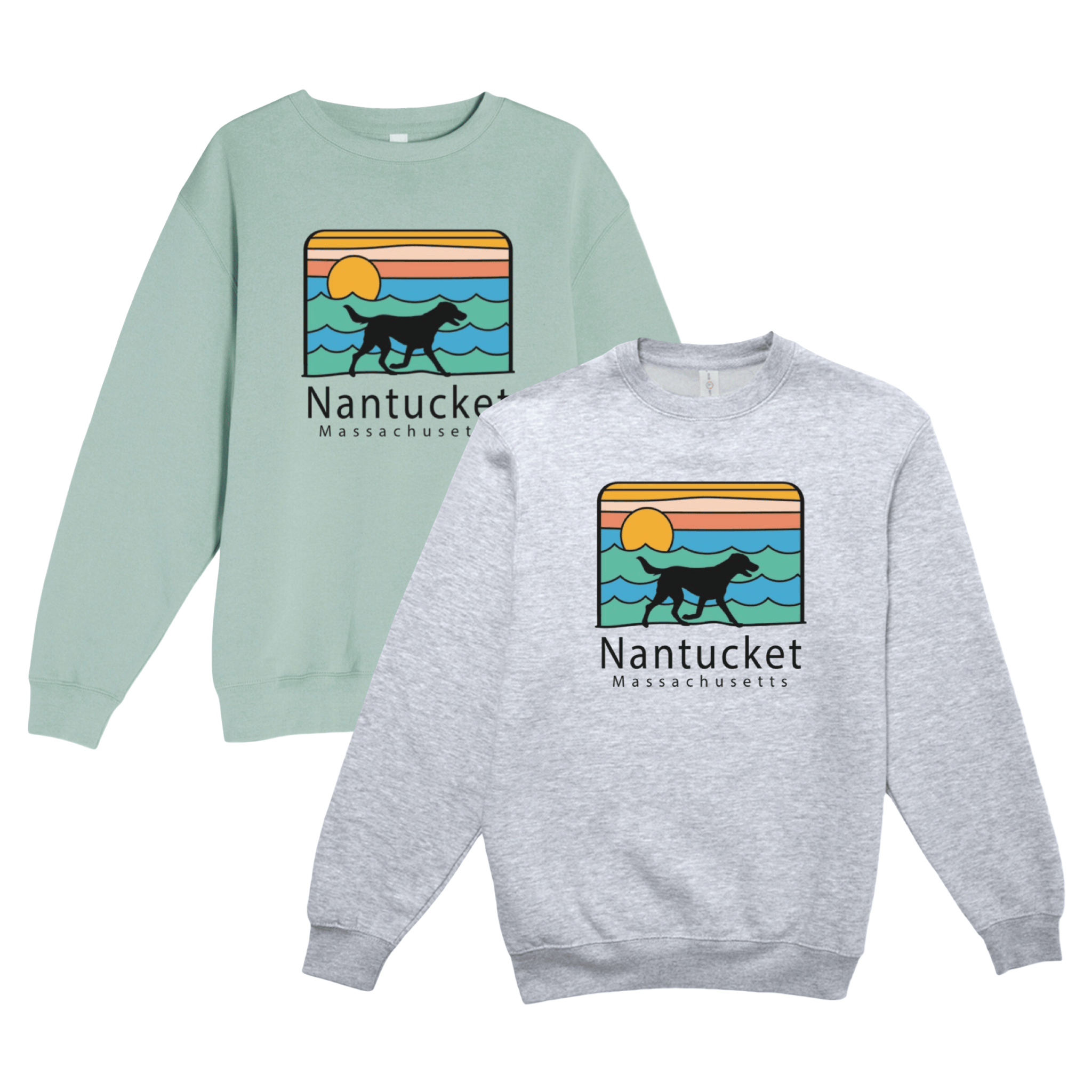 Cape Cod Clothing Company Nantucket Summer Dog Soft Fleece Crewneck Sweatshirt