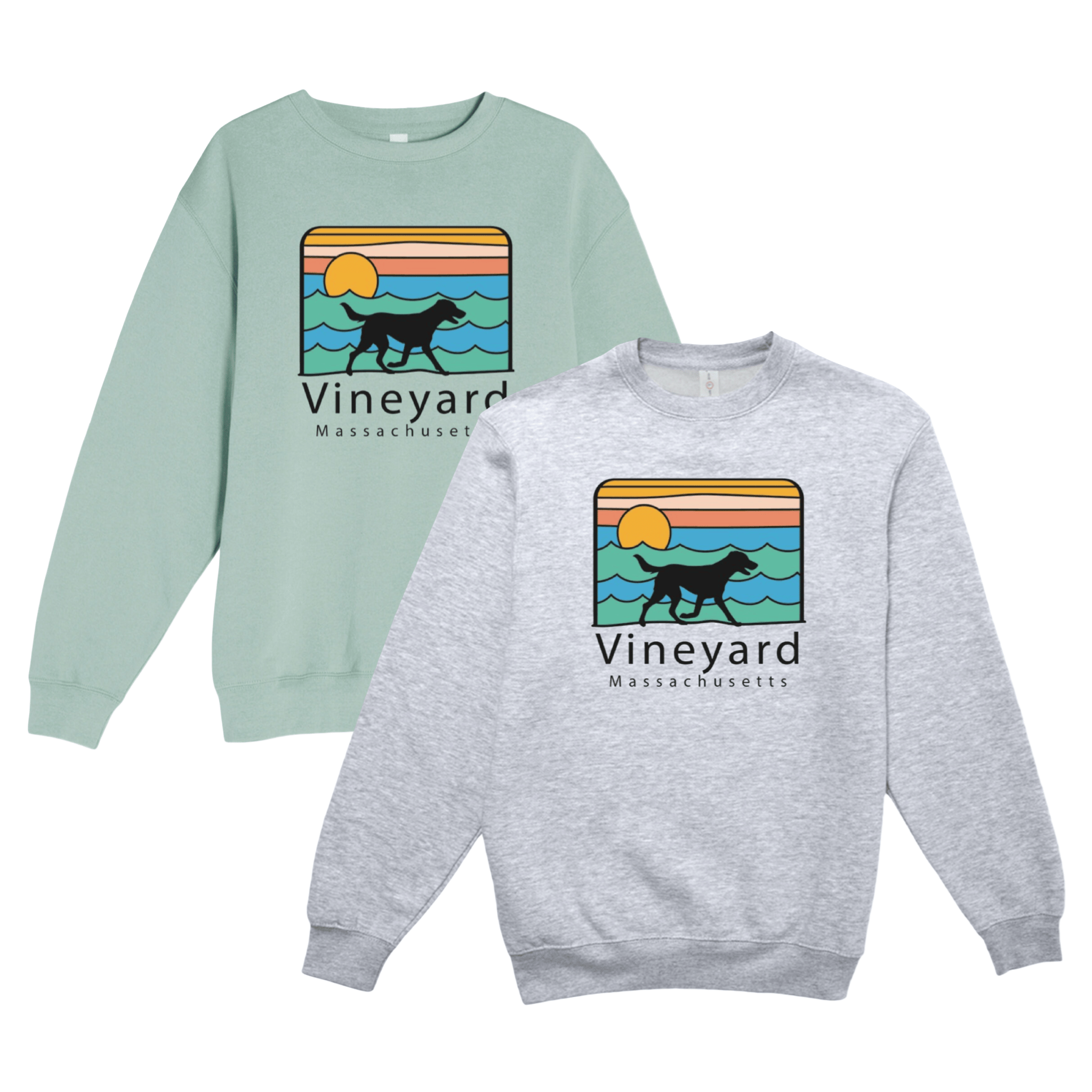 Cape Cod Clothing Company Vineyard Summer Dog Soft Fleece Crewneck Sweatshirt