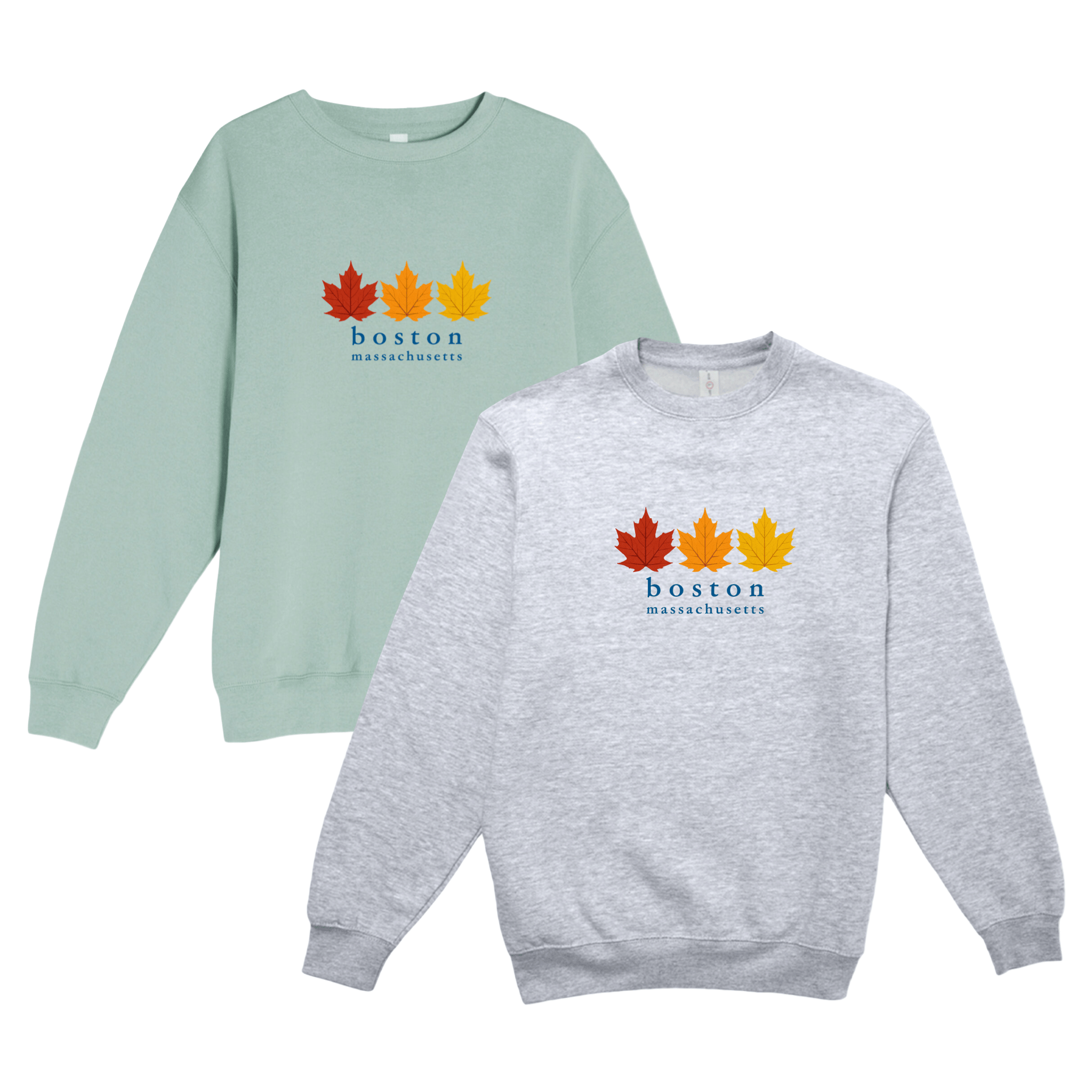 Cape Cod Clothing Company Boston Fall Foliage Soft Fleece Crewneck Sweatshirt