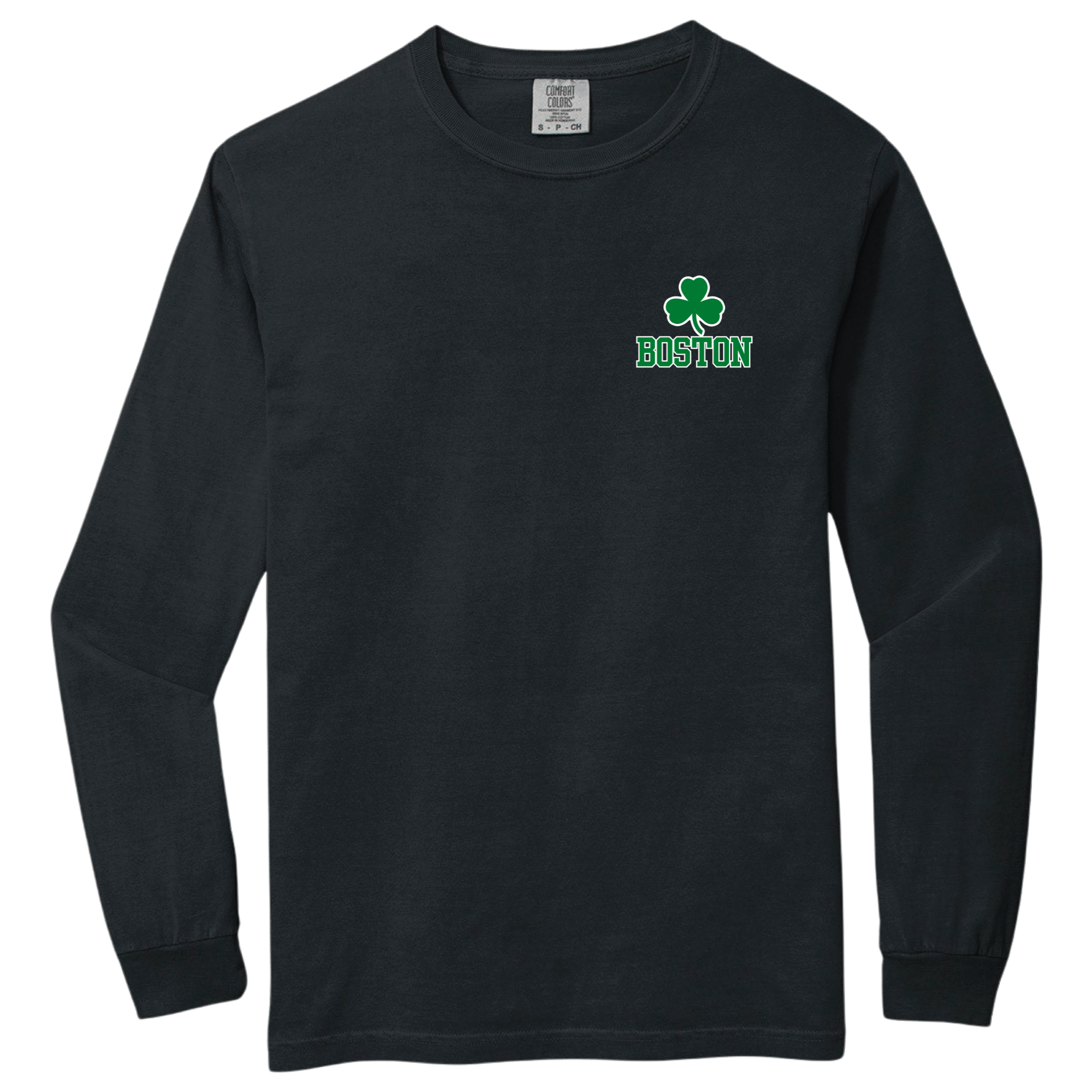 boston green shamrock heavyweight comfort colors long sleeve tee