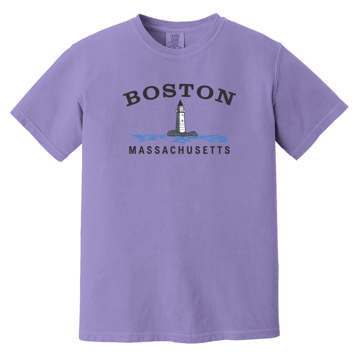 Boston Big Lighthouse Comfort Colors T-Shirt - Violet