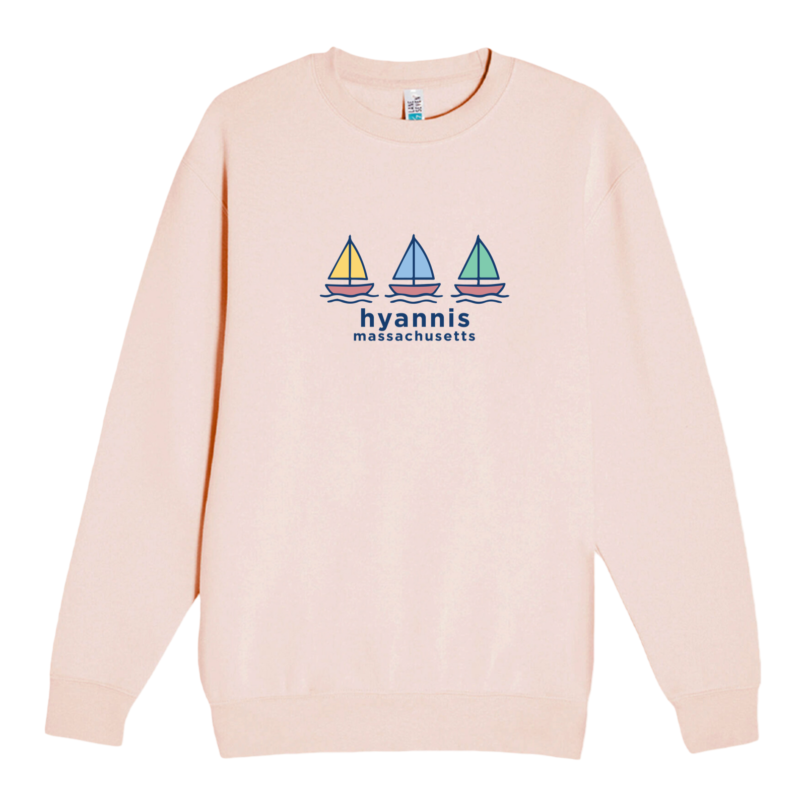 Hyannis Summer Sails Soft Fleece Crewneck Sweatshirt