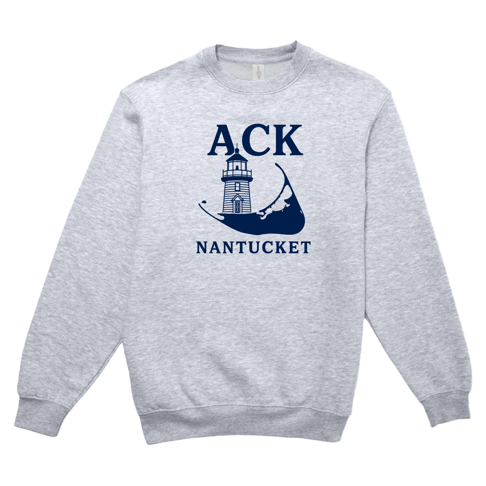 Nantucket ACK Lighthouse Soft Fleece Crewneck Sweatshirt