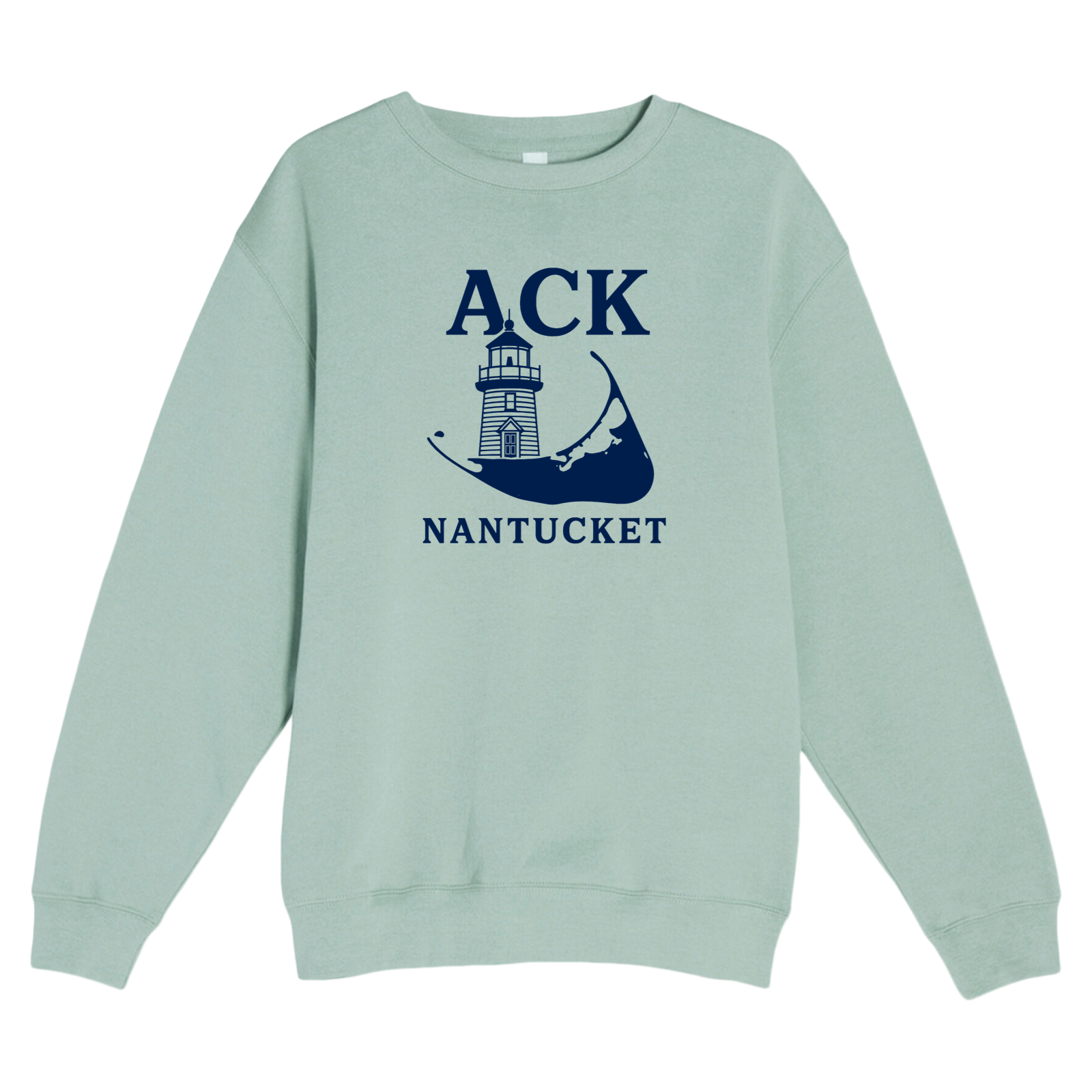 Nantucket ACK Lighthouse Soft Fleece Crewneck Sweatshirt