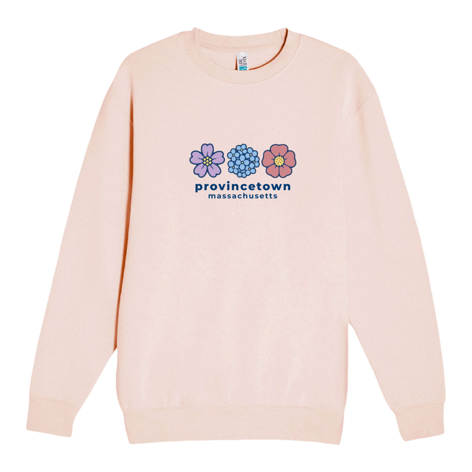 Provincetown Summer Bloom Soft Fleece Crewneck Sweatshirt