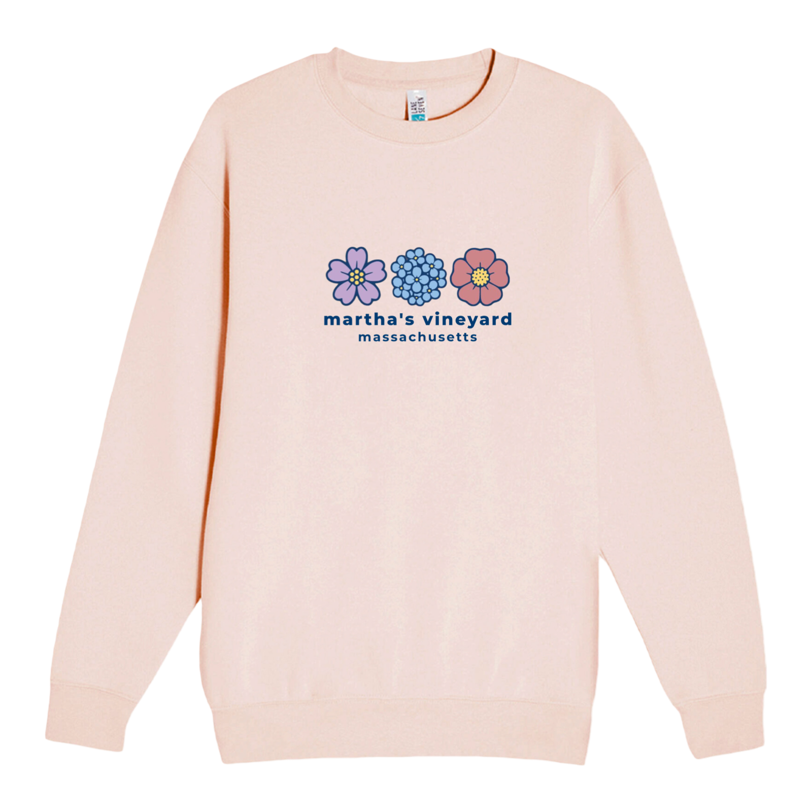 Martha's Vineyard Summer Bloom Soft Fleece Crewneck Sweatshirt