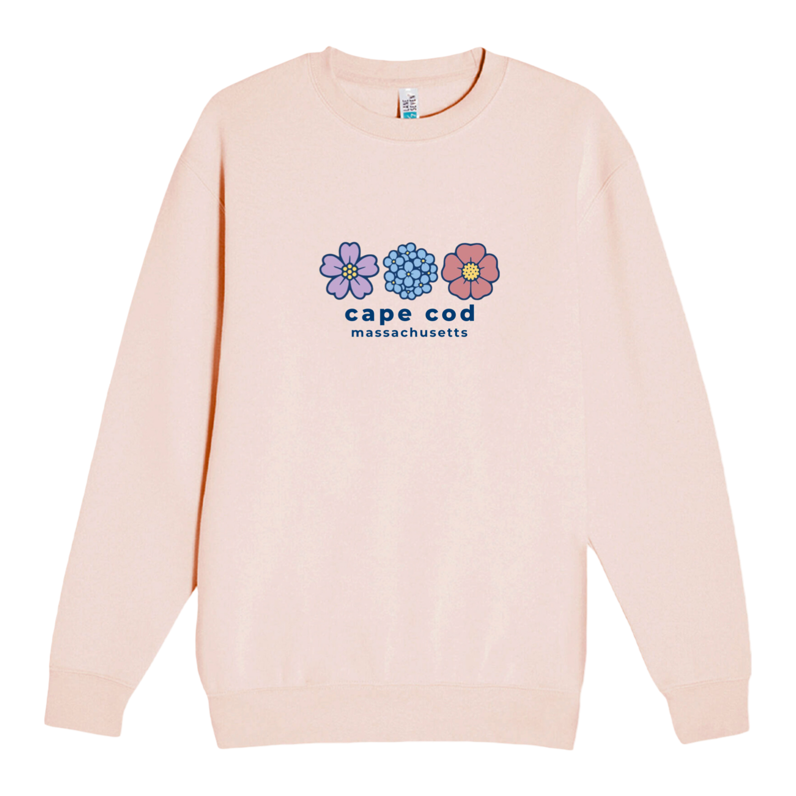 Cape Cod Summer Bloom Soft Fleece Crewneck Sweatshirt