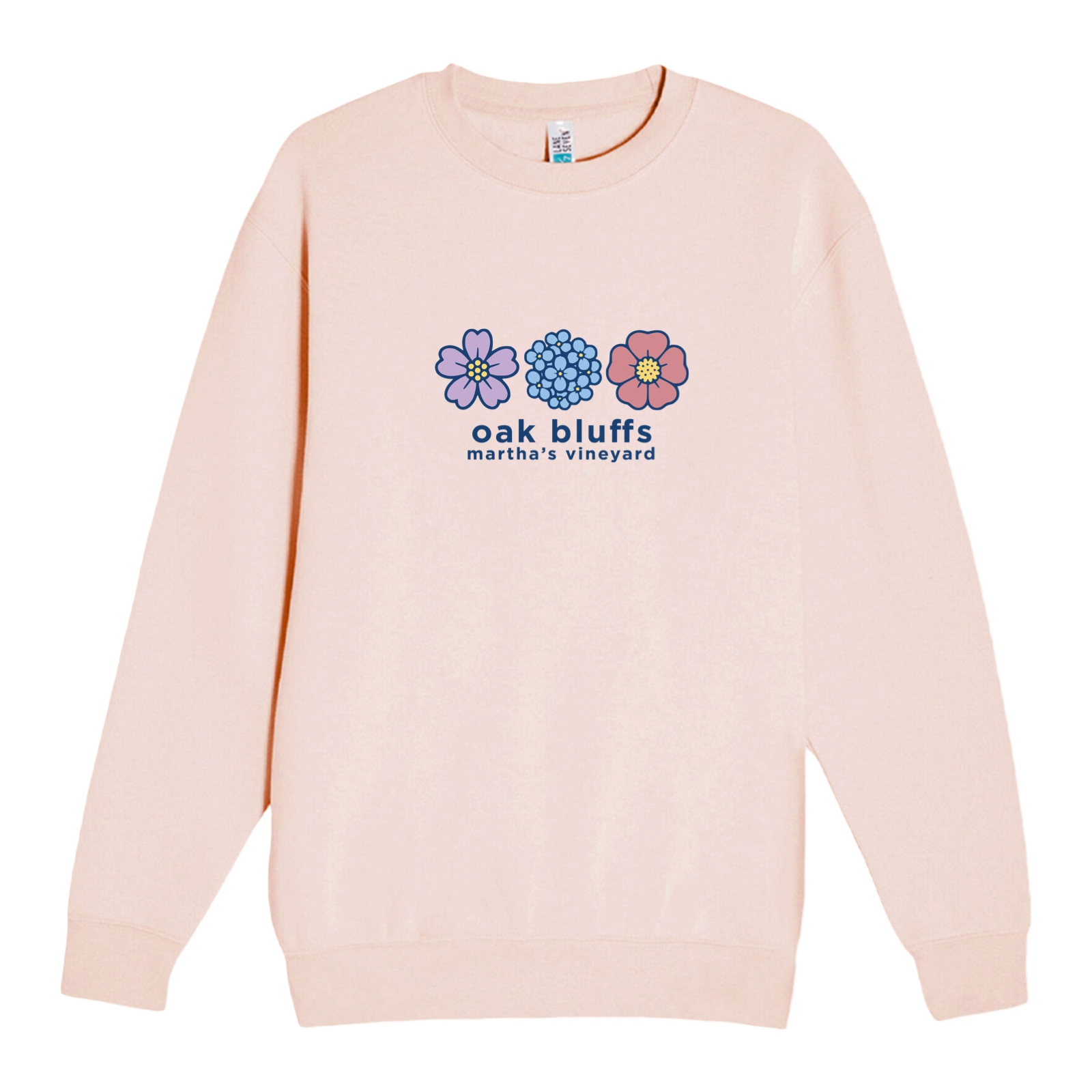 Oak Bluffs Summer Bloom Soft Fleece Crewneck Sweatshirt