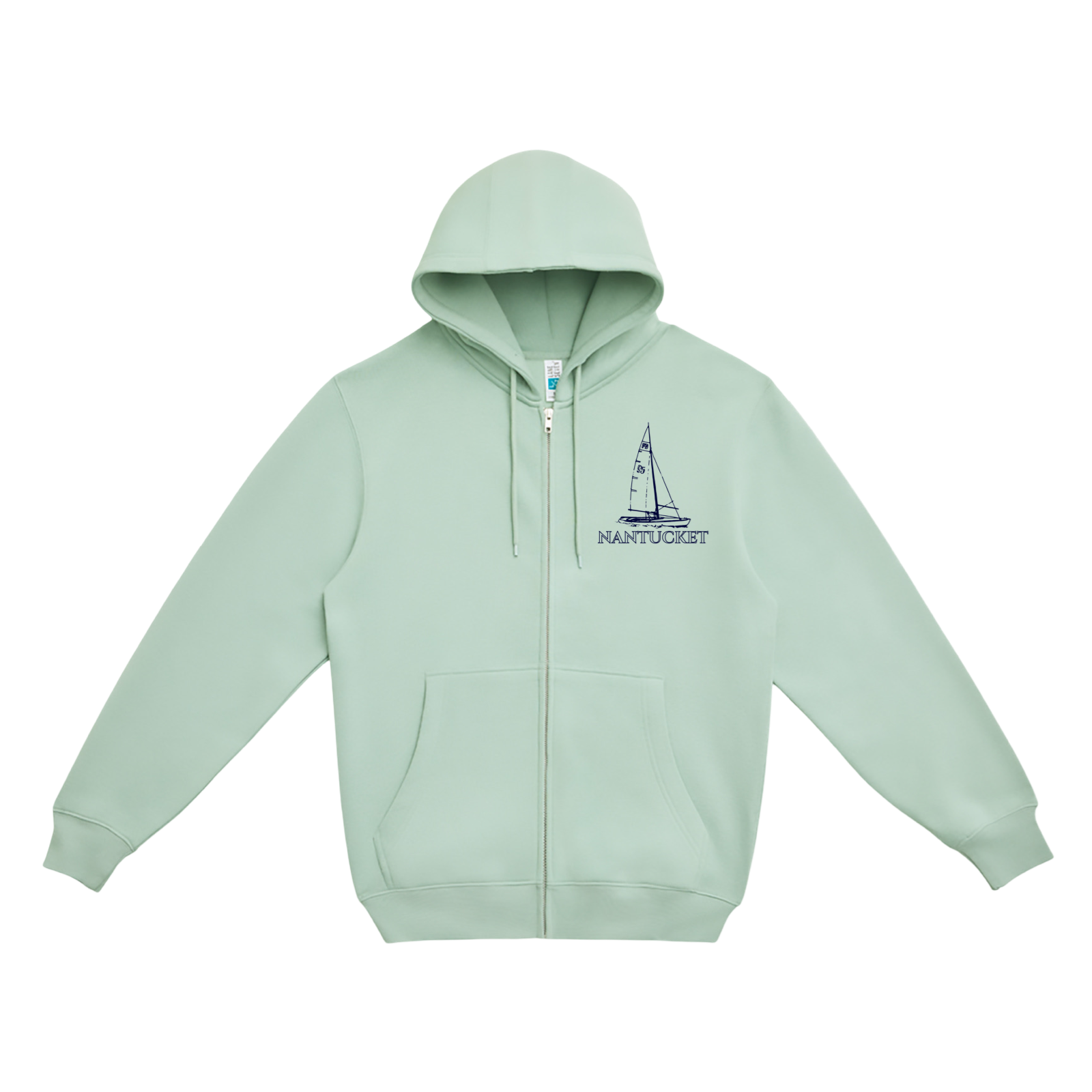 Nantucket Sailboat Soft Fleece Full Zip Hoodie