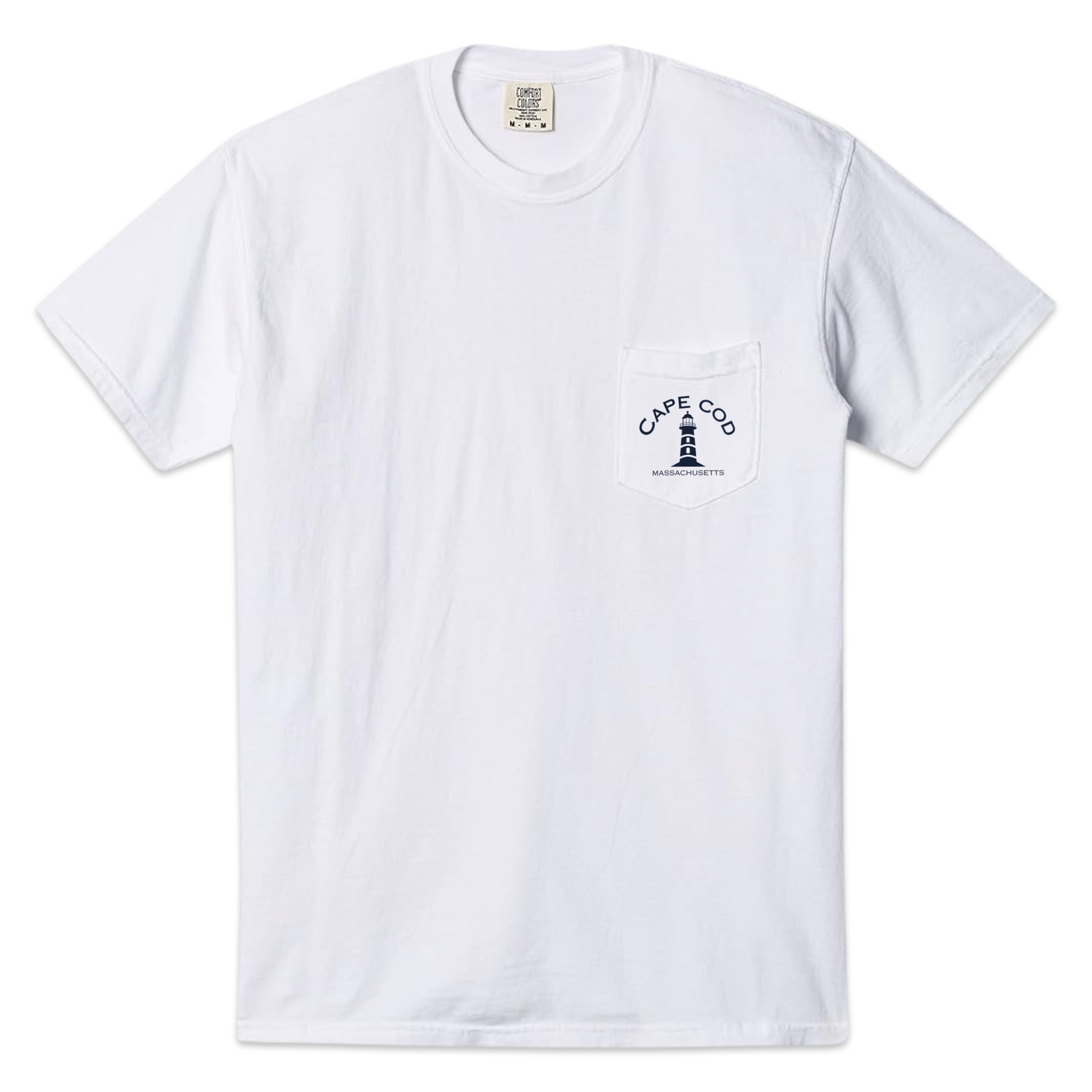 Cape Cod Lighthouse Comfort Colors Pocket Tee