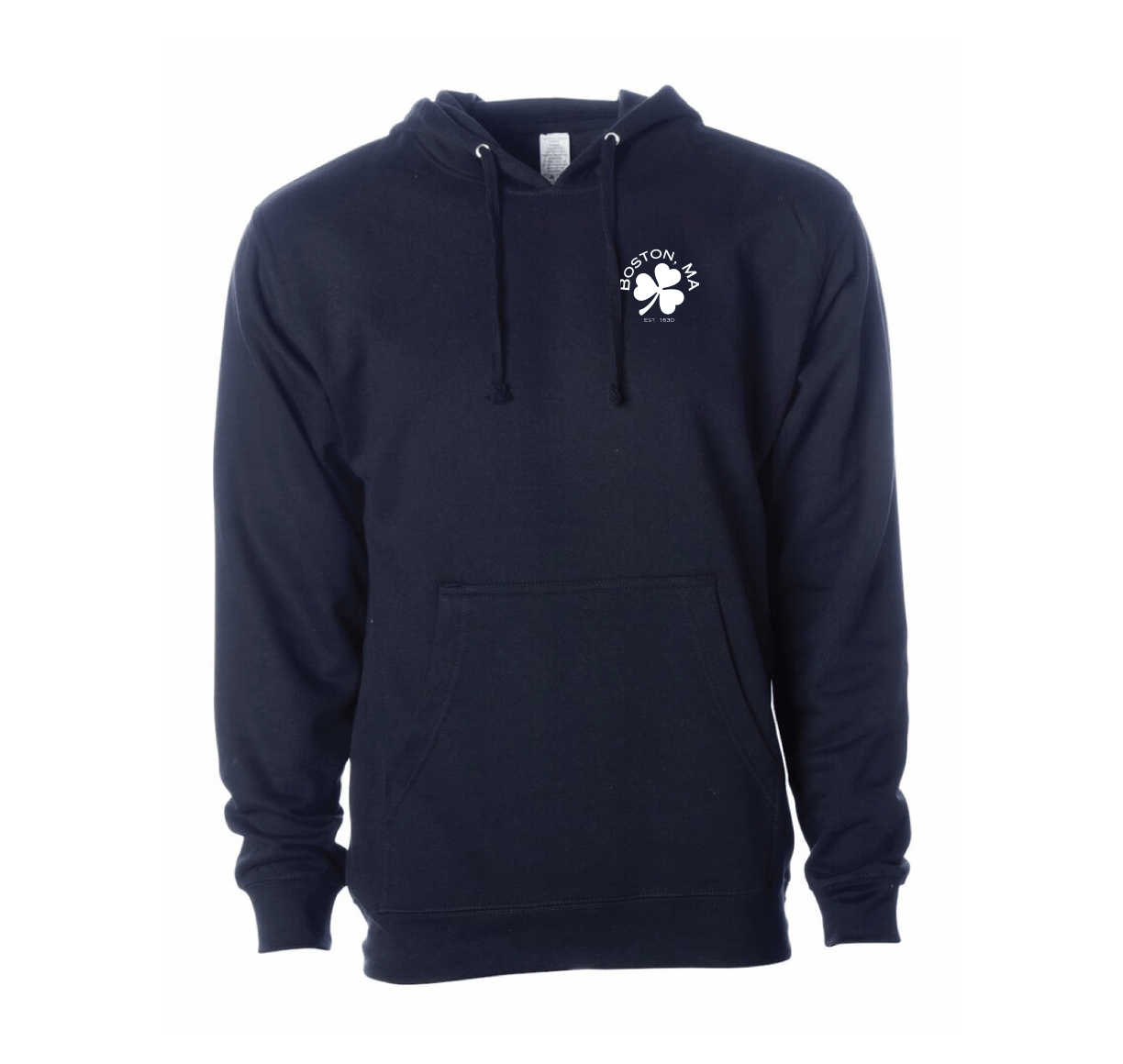 Boston Shamrock Essential Hoodie, true navy