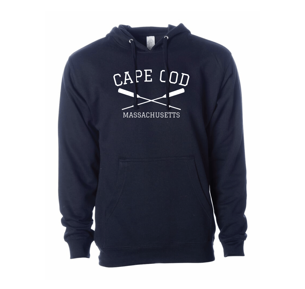 Cape Cod Crossed Oar Essential Hoodie, true navy